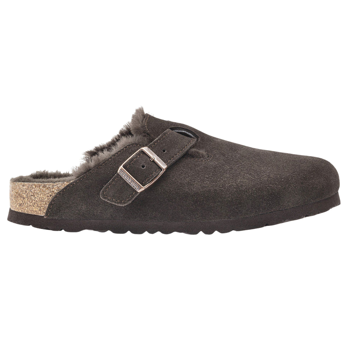 Birkenstock Boston Shearling Suede Leather Mocha