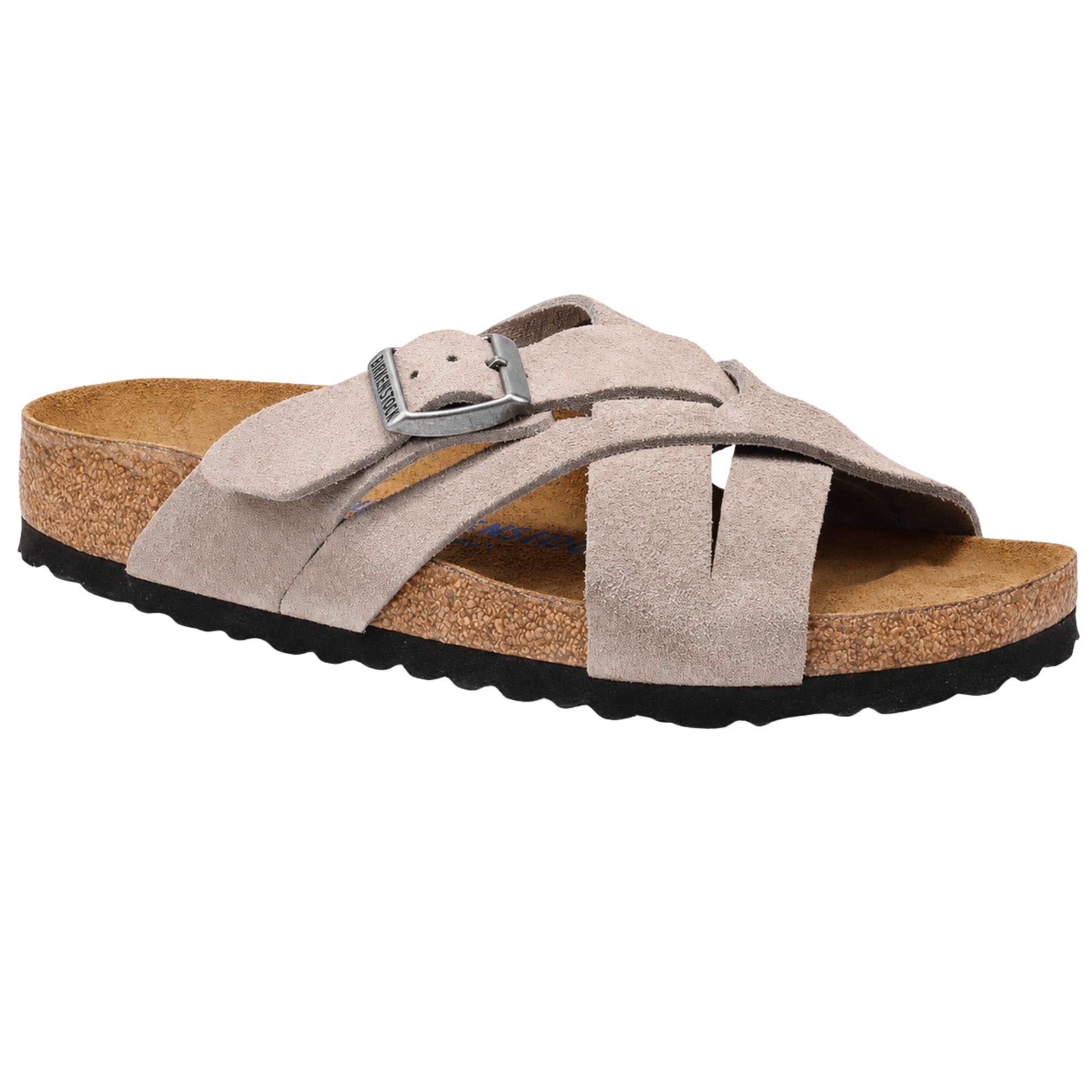 Lugano Soft Footbed Suede Leather Stone Coin