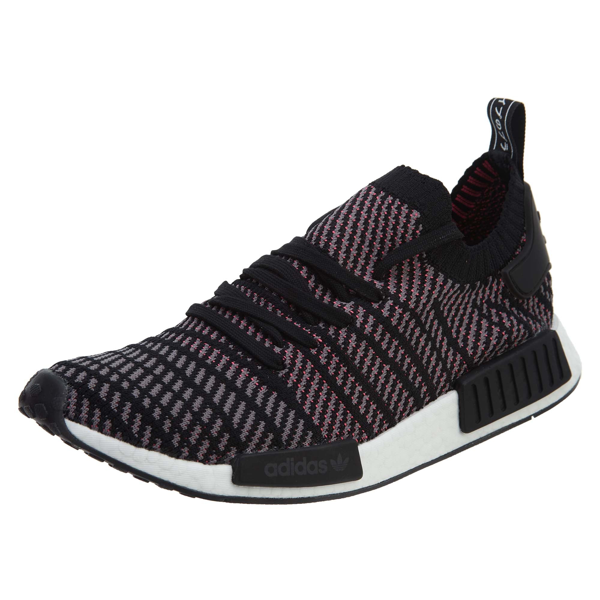 adidas NMD R1 STLT Black Grey Solar Pink