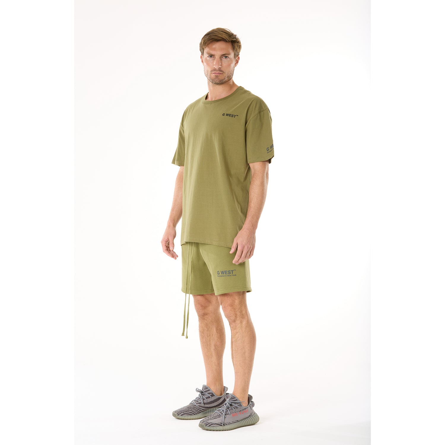 G WEST MENS LIFESTYLE PREMIUM SWEAT SHORTS - CAPULET OLIVE