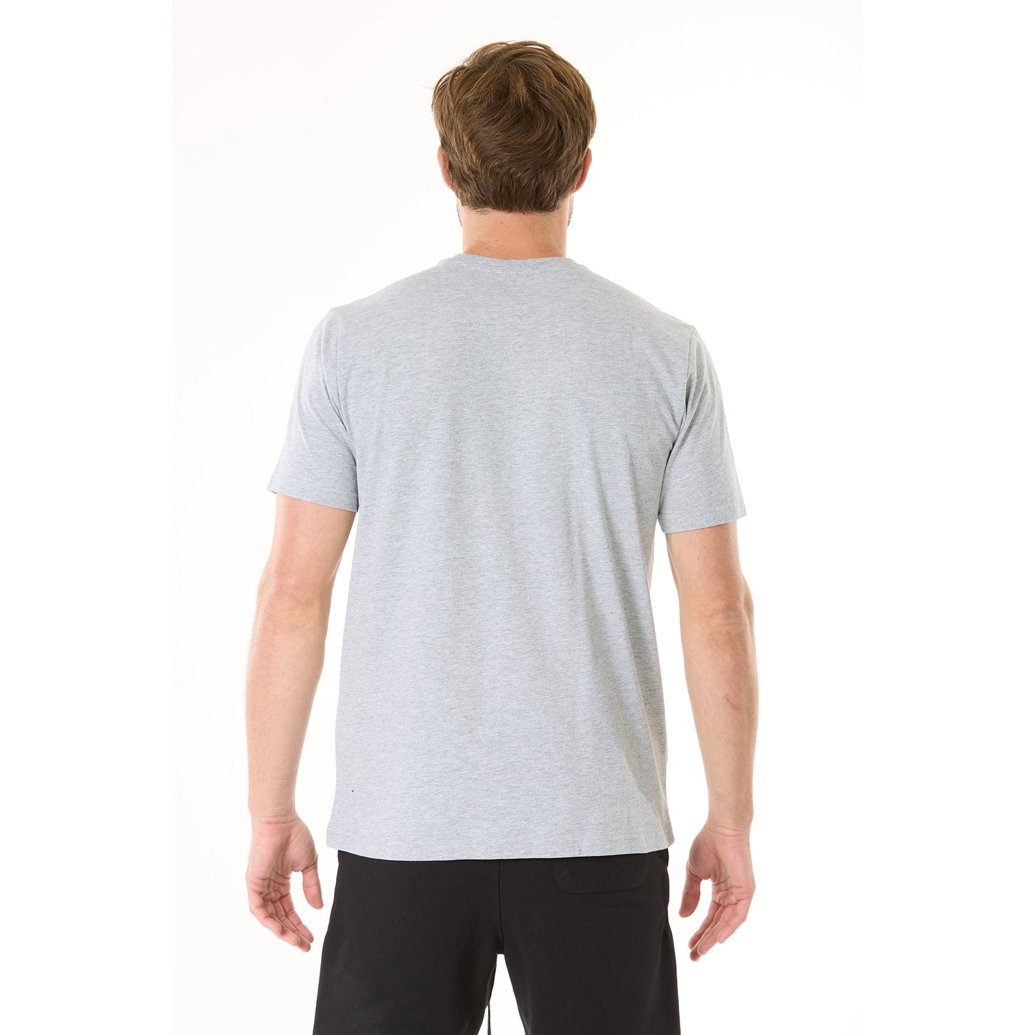 G West Solid Crew Neck Tee - Grey Heather Mens Style : GWT0001