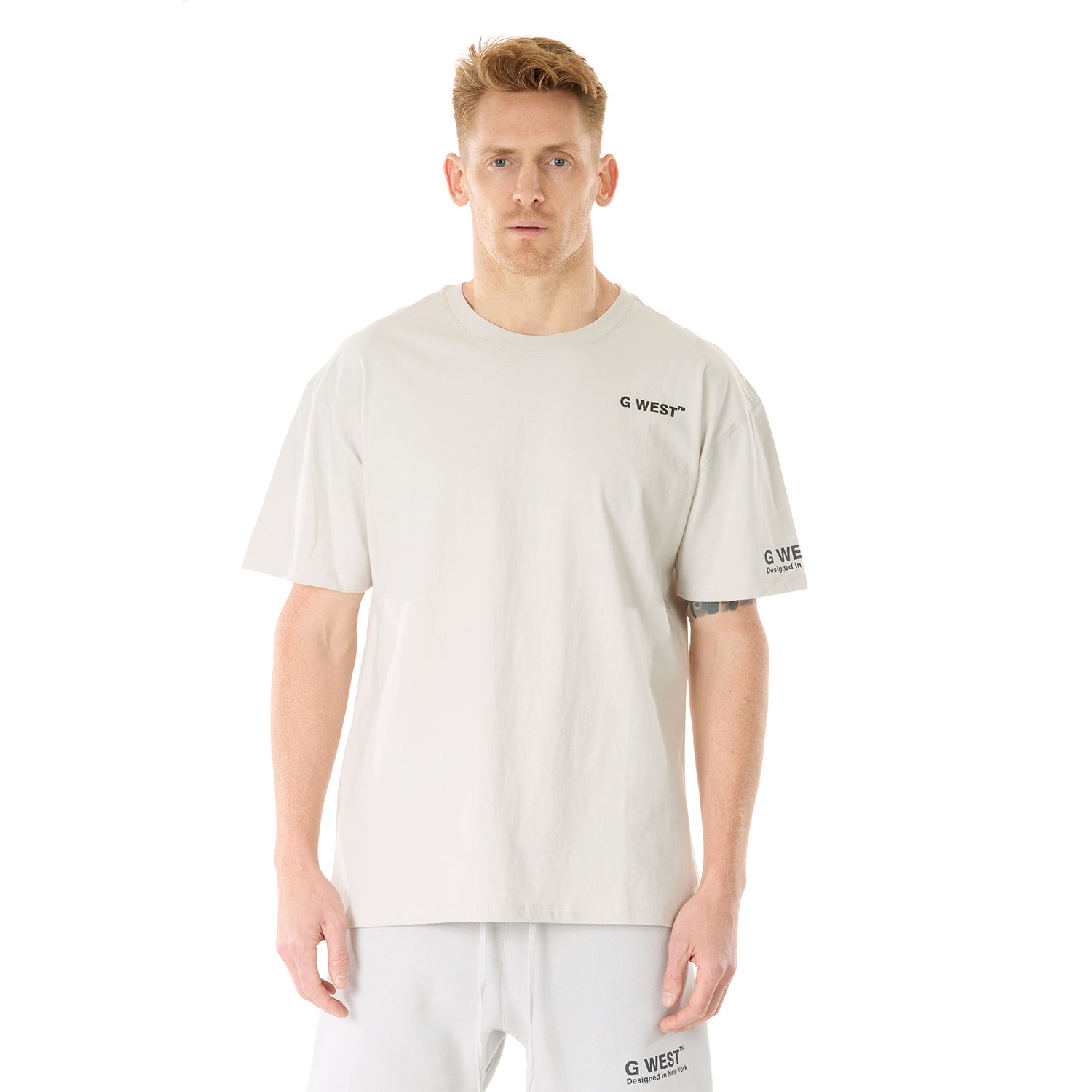 G WEST MENS LIFESTYLE PREMIUM T-SHIRT - GRAY VIOLET