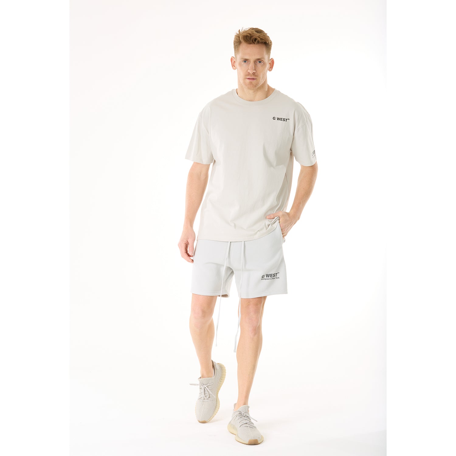 G WEST MENS LIFESTYLE PREMIUM T-SHIRT - GRAY VIOLET