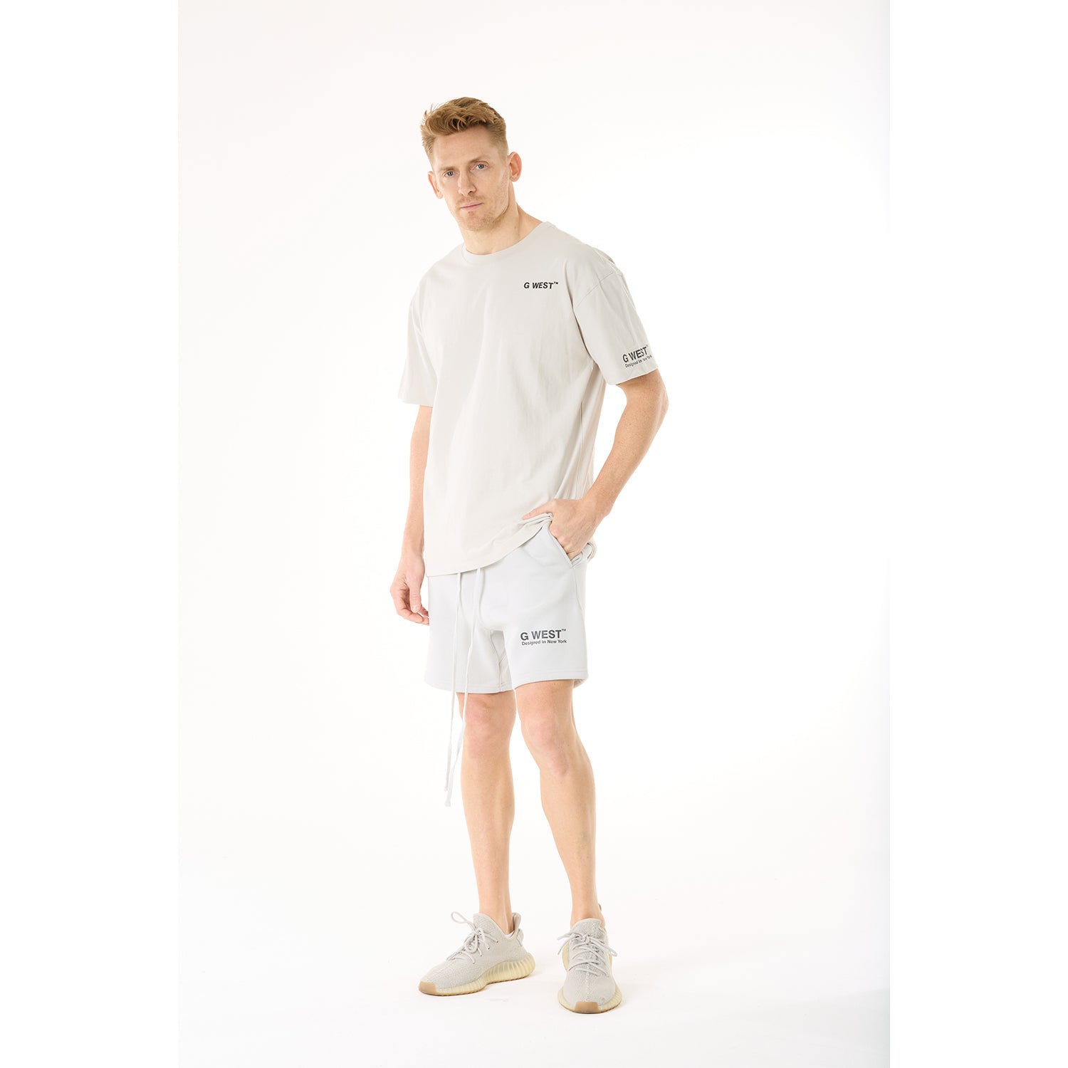 G WEST MENS LIFESTYLE PREMIUM T-SHIRT - GRAY VIOLET