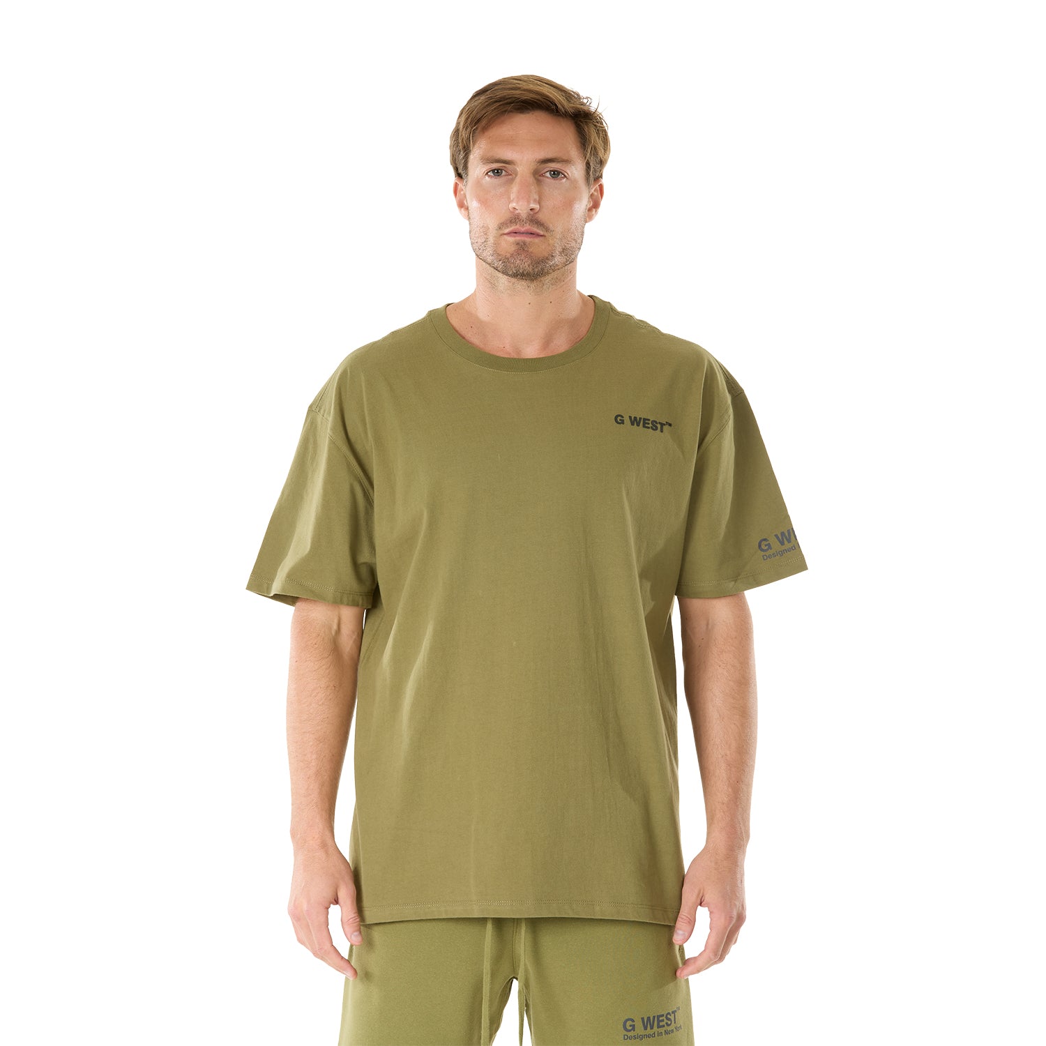 G WEST MENS LIFESTYLE PREMIUM T-SHIRT - CAPULET OLIVE