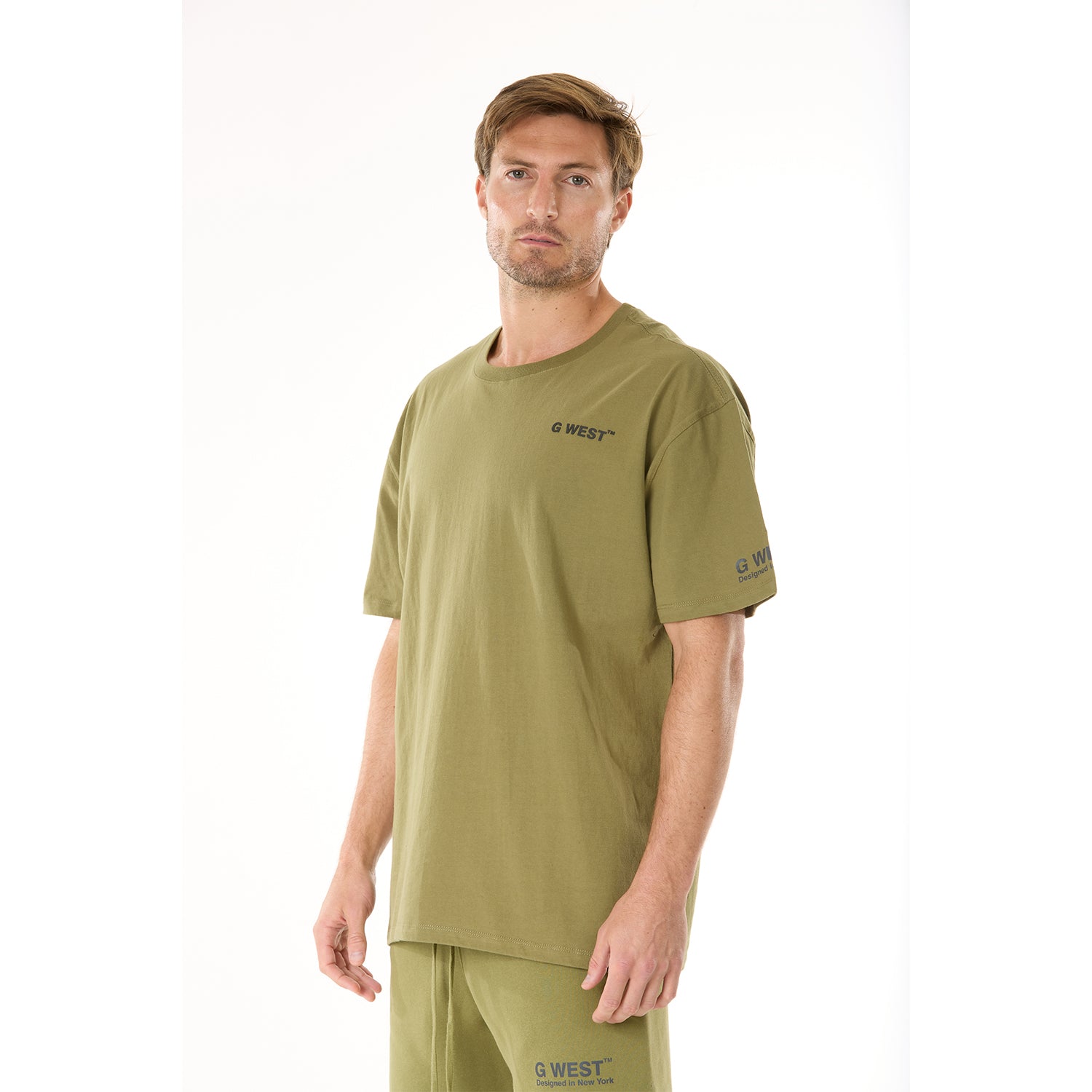 G WEST MENS LIFESTYLE PREMIUM T-SHIRT - CAPULET OLIVE