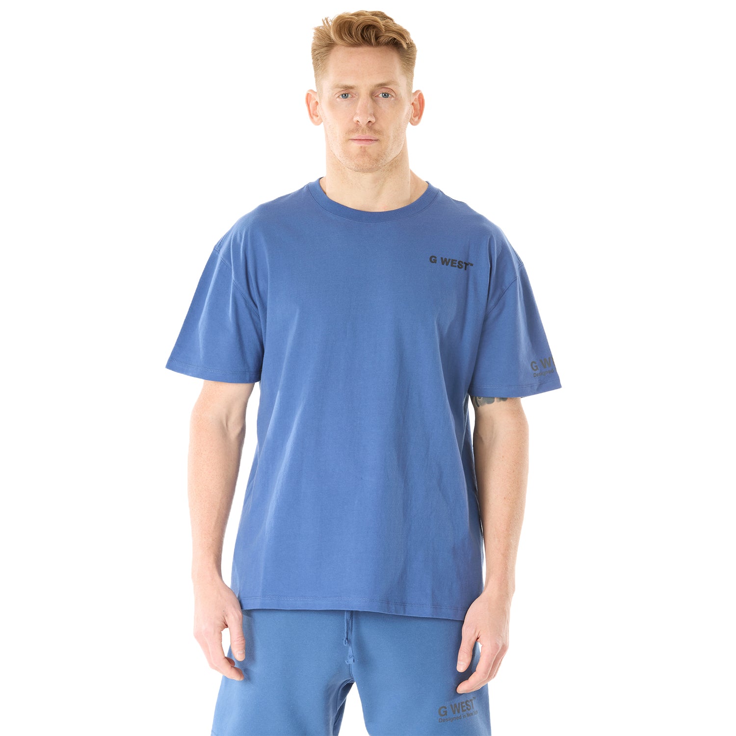G WEST MENS LIFESTYLE PREMIUM T-SHIRT - TRUE NAVY