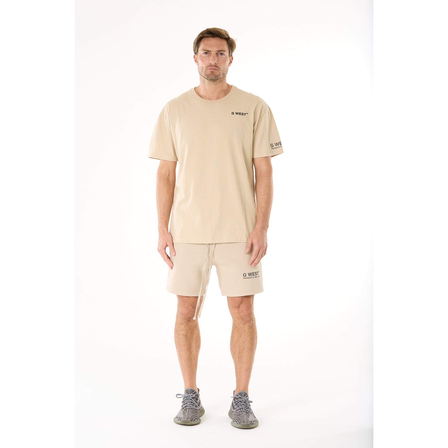 G WEST MENS LIFESTYLE PREMIUM T-SHIRT - OXFORD TAN