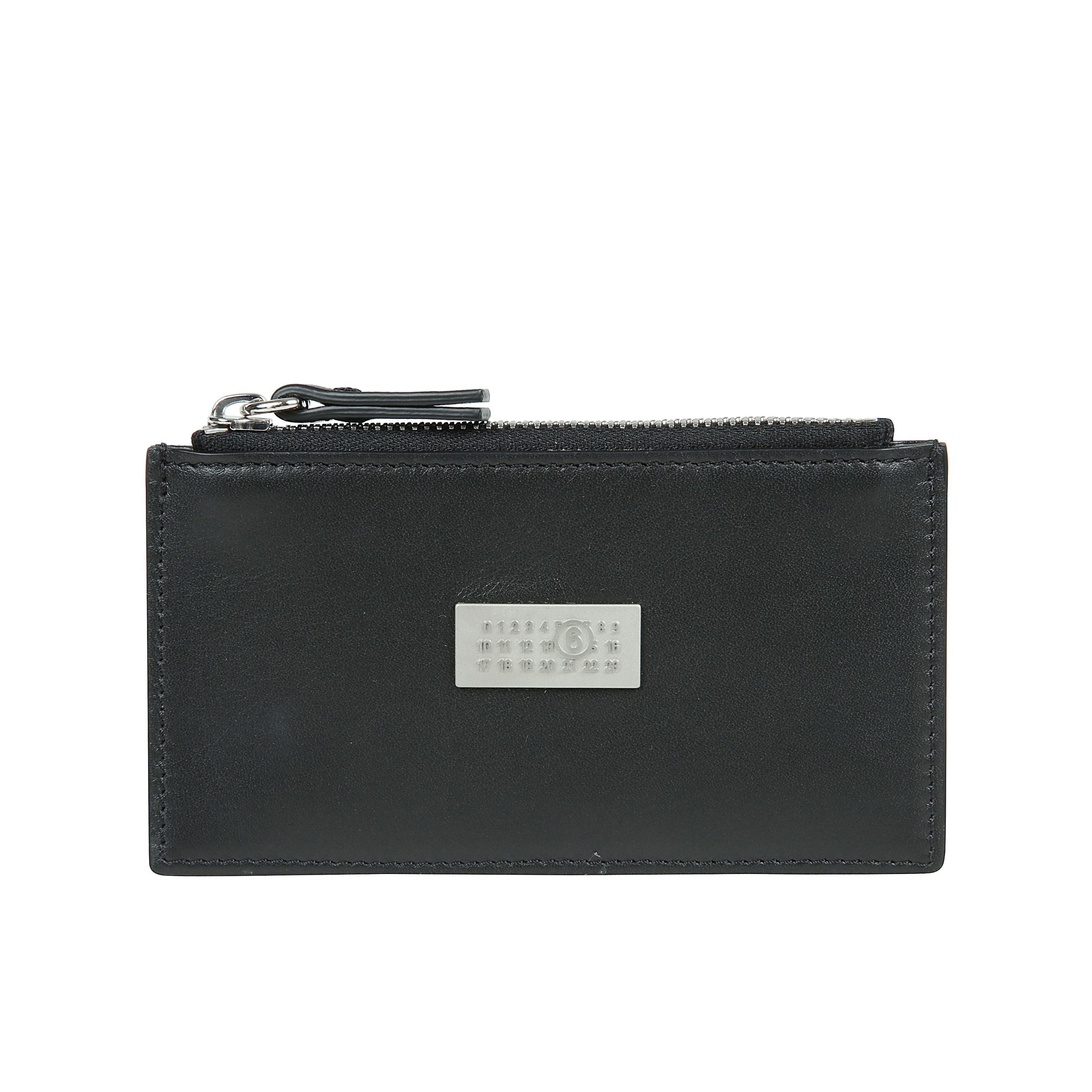 Portafoglio piccolo con tasca portamonete con zip e scomparti per le carte sul retro