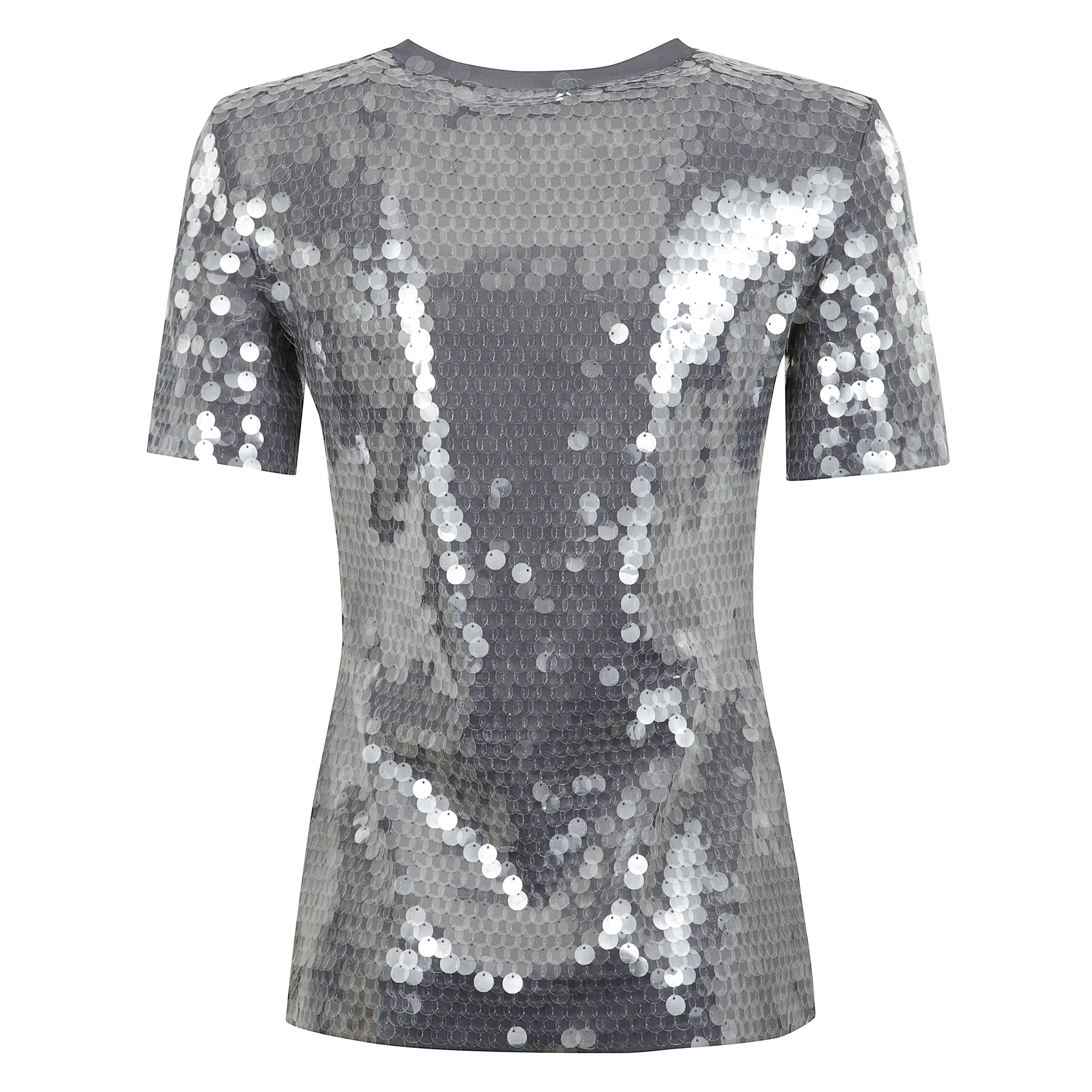 Topcon paillette, sfumato, in jersey.