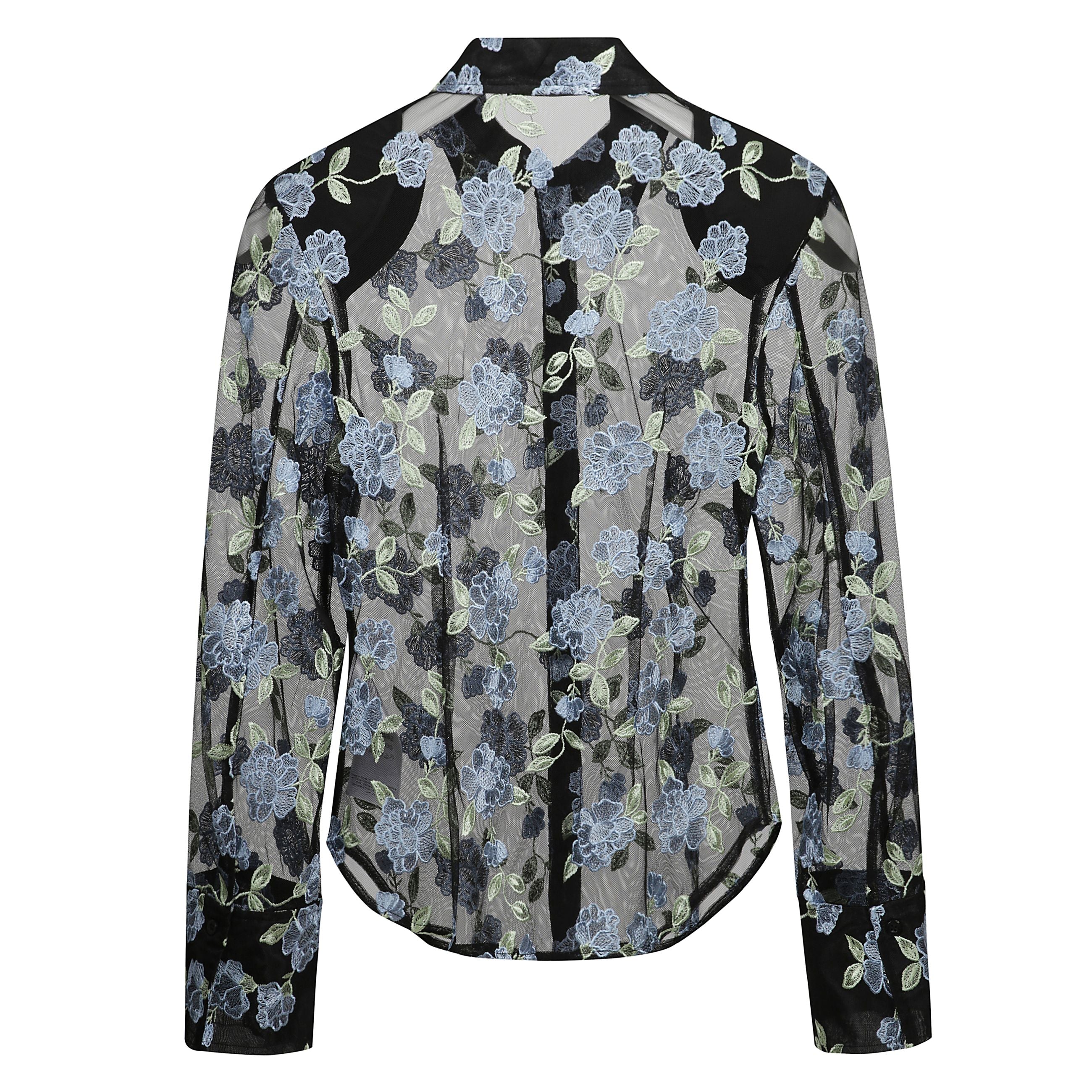 Camicia semitrasparente.