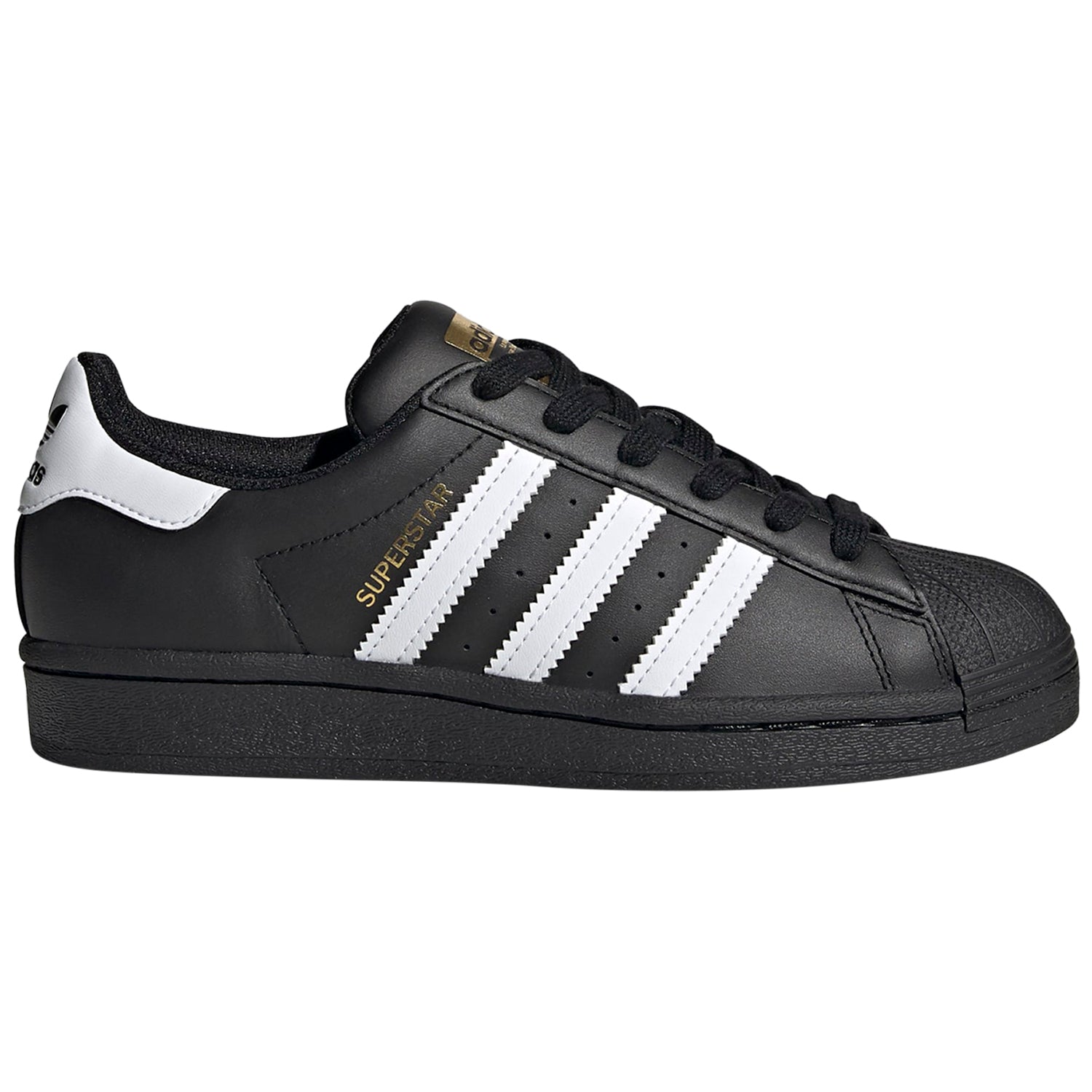 adidas Superstar Core Black Cloud White Gold (GS)