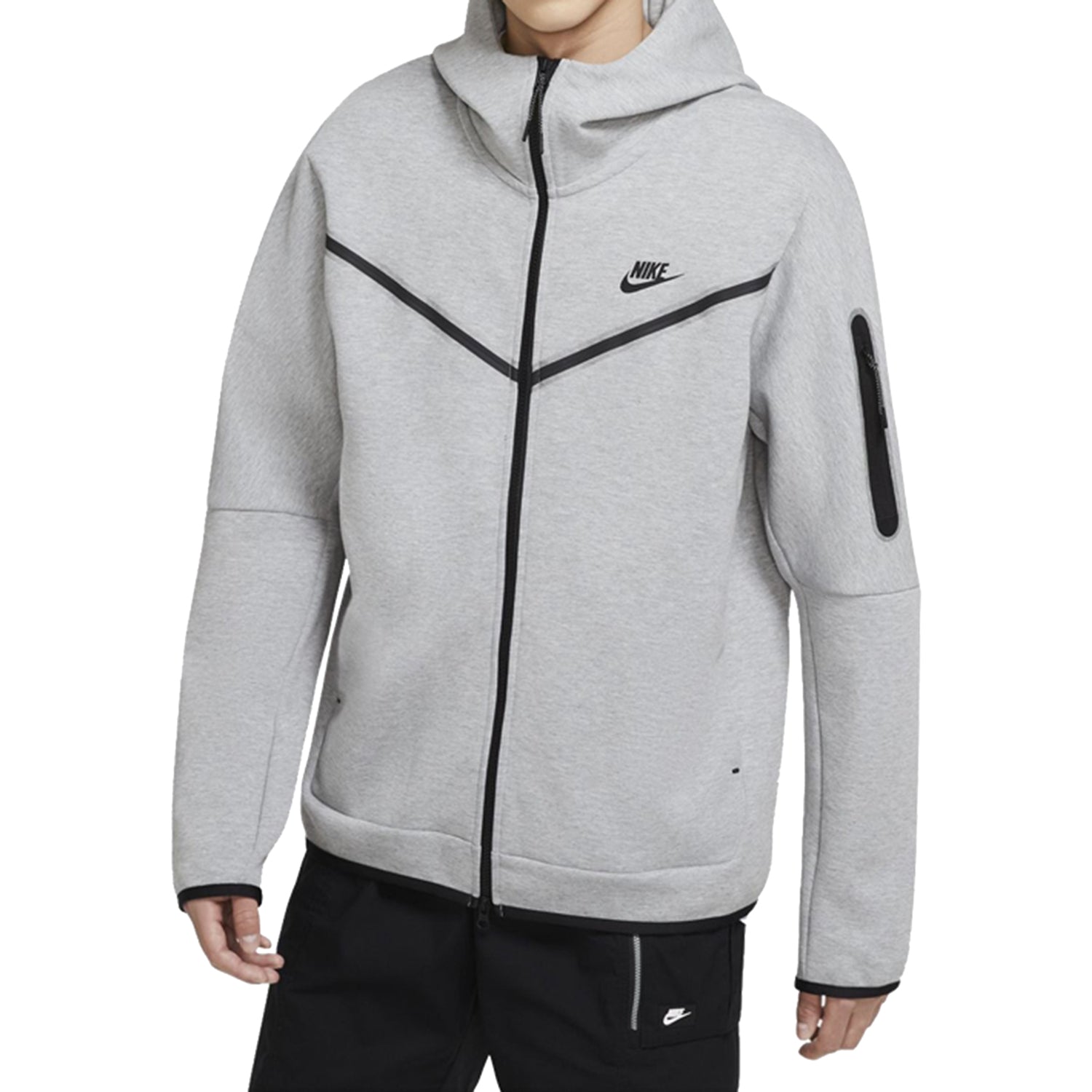 Nike Sportswear Tech Fleece Full-Zip Hoodie Heather Grey/Black