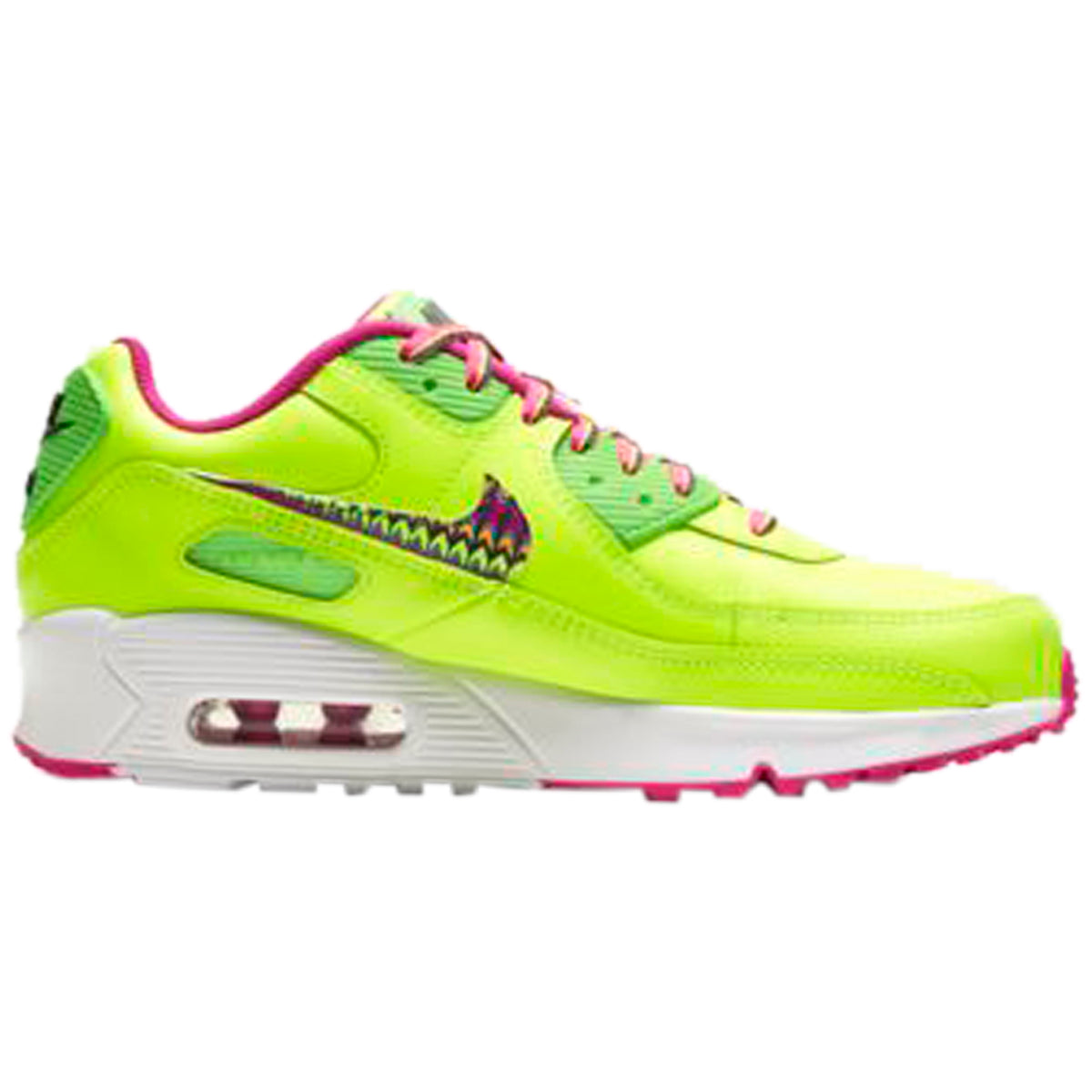 Nike Air Max 90 Leather Volt Fire Pink (GS)