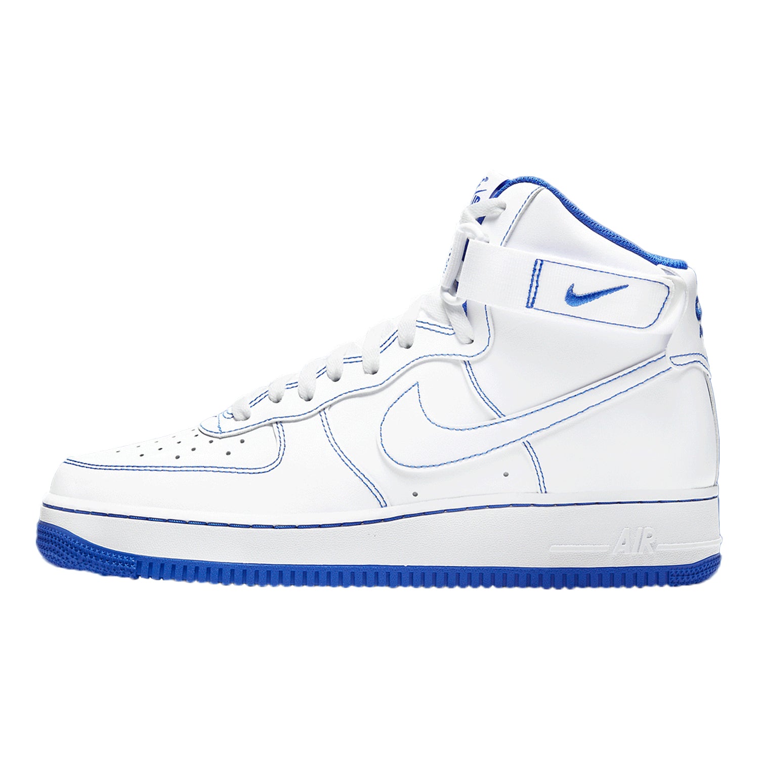 Nike Air Force 1 High White Royal Blue Contrast Stitch