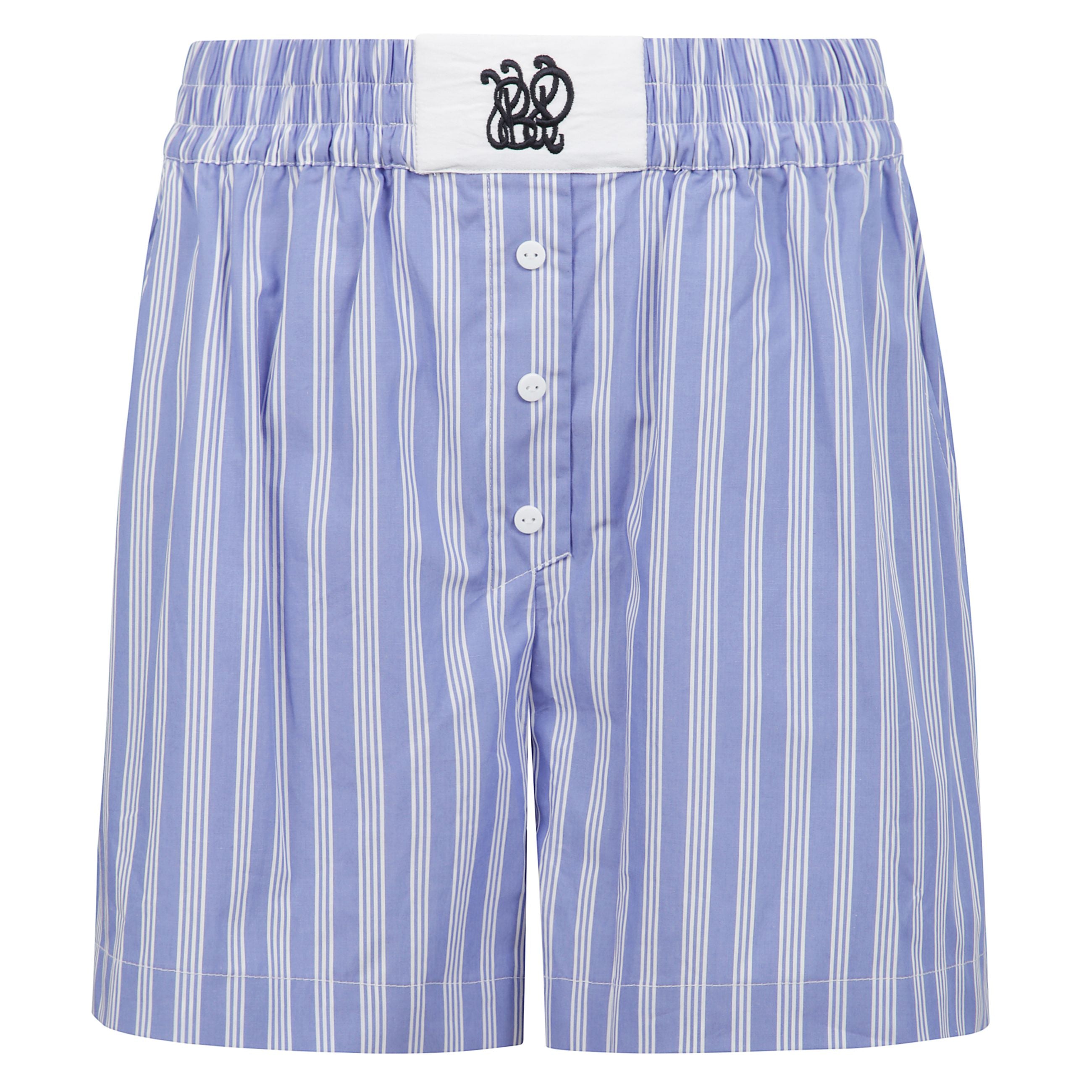 I pantaloncini natie di baum und pferdgarten sono realizzati a vita alta con una vestibilità ampia e il logo sul davanti, ha la chiusura con bottoni finti e tasche laterali e posteriori.