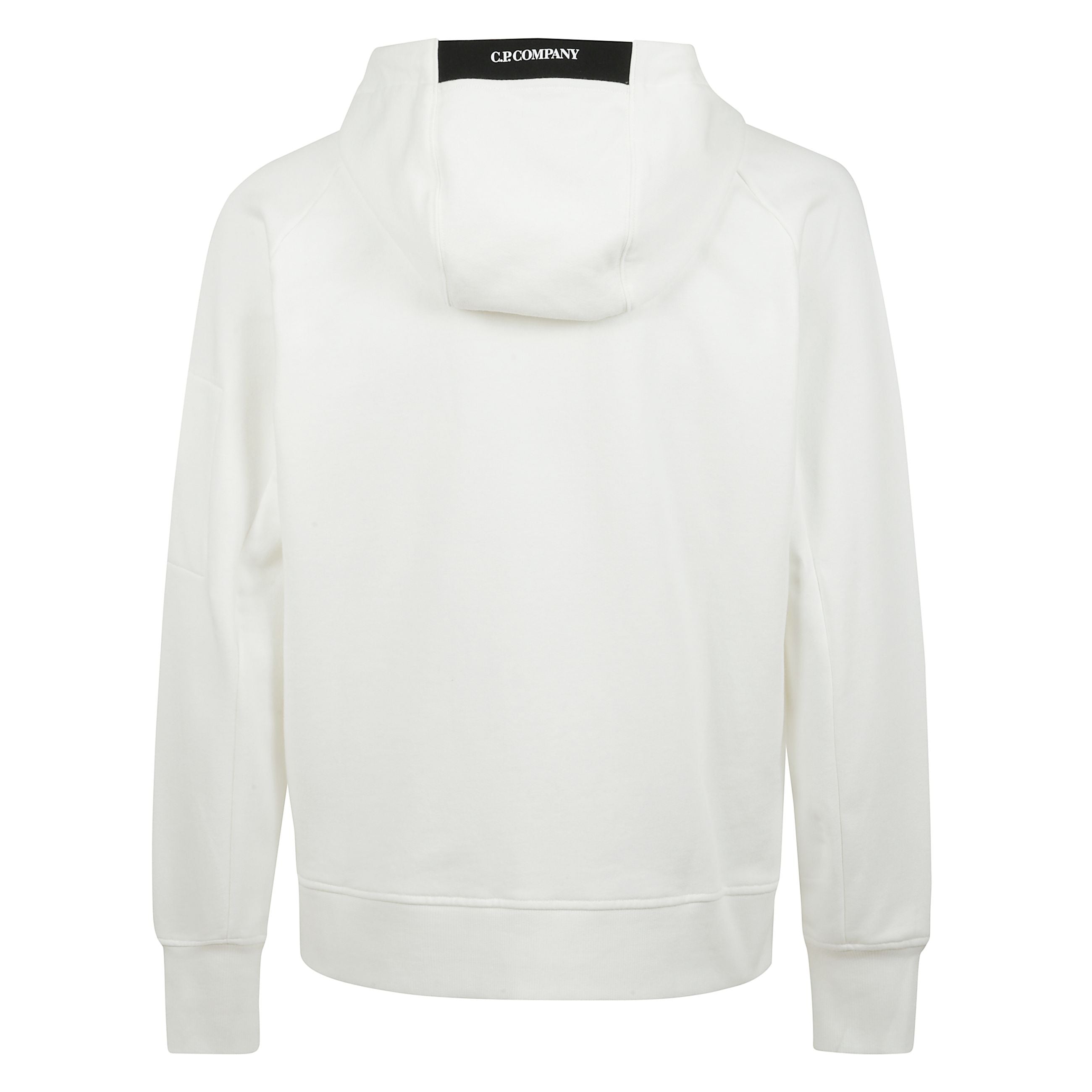 Felpa full zip con cappuccio regolabile e logo ricamato, realizzata in fleece di cotone smerigliato di peso medio con trama diagonale. dotata di taschino con lente, tasche laterali con zip, polsini e orlo a costine, in vestibilità regular fit.