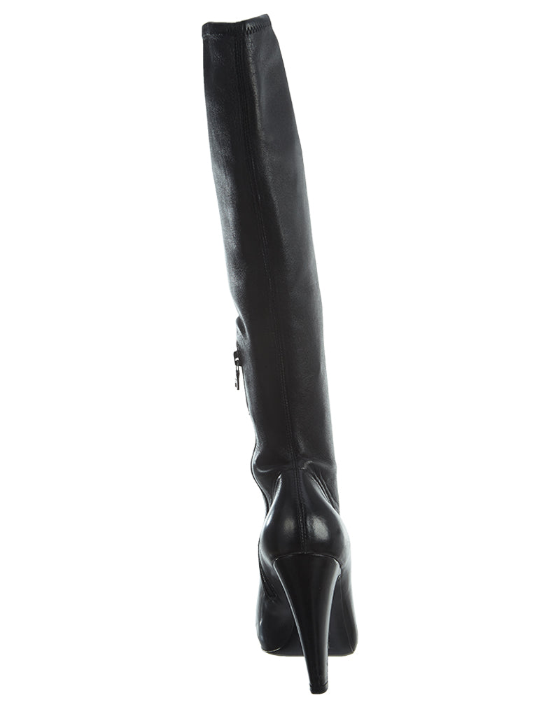 Prada Heel Knee High Boot Womens Style # Iw97