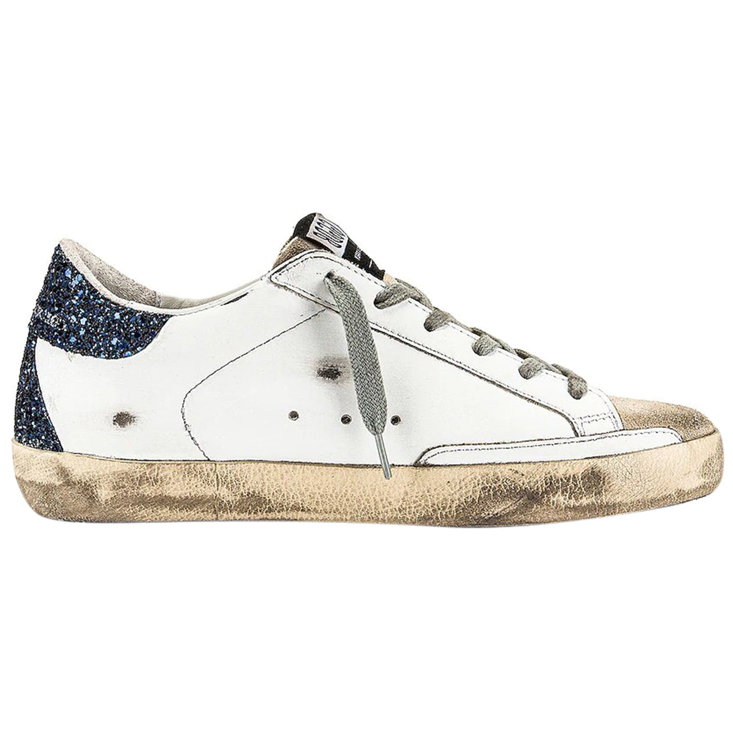 Golden Goose Super-Star White Black Glitter (W)