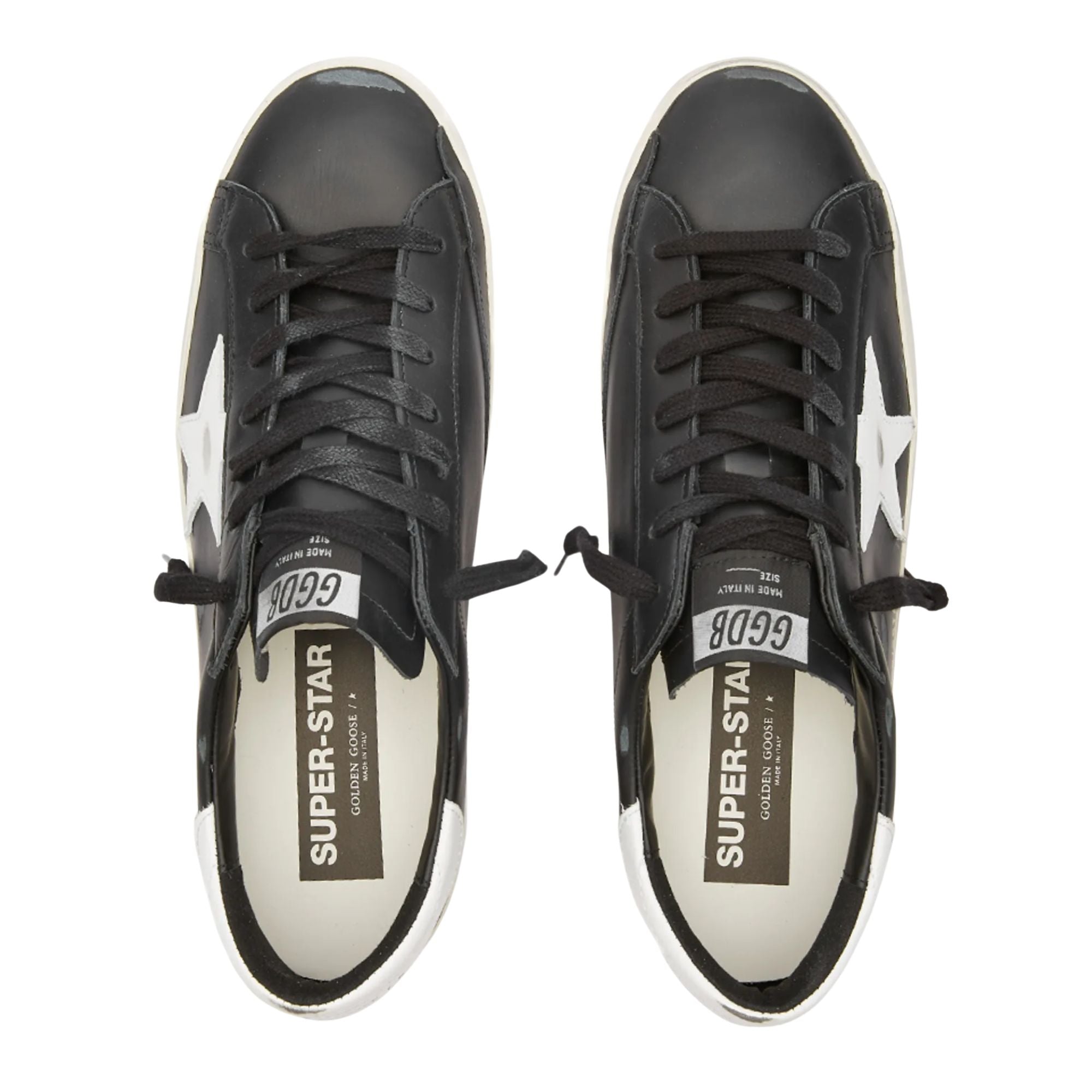 Golden Goose Super-Star Black White Leather
