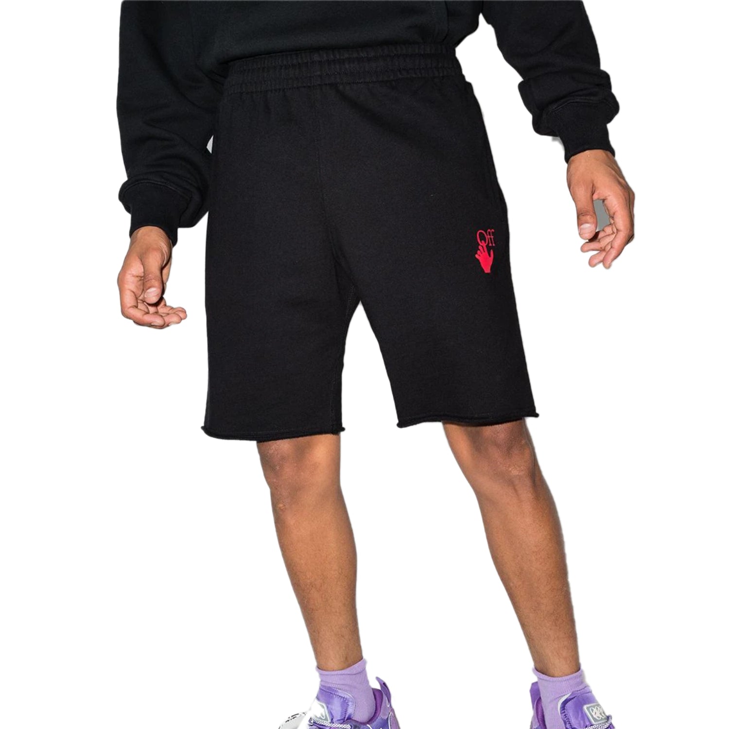 OFF-WHITE Starred Arrow Sweatshorts Black/Red