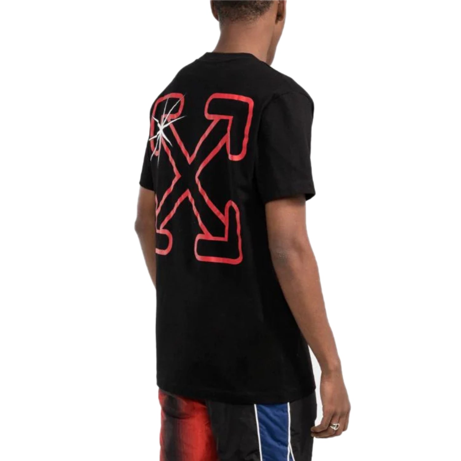 Off-white Starred Arrow S/s Slim Tee Mens Style : Omaa027f21jer0081025