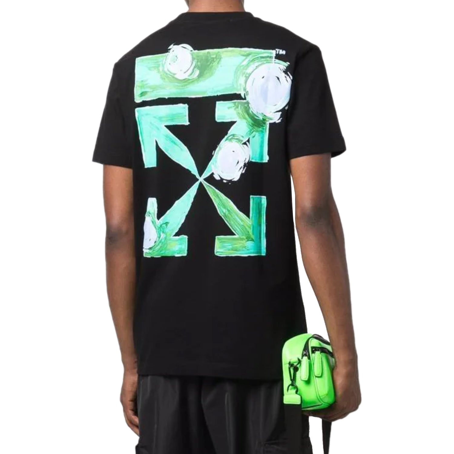 Off-white Tornado Arrow S/s Slim Tee Mens Style : Omaa027f21jer0101084