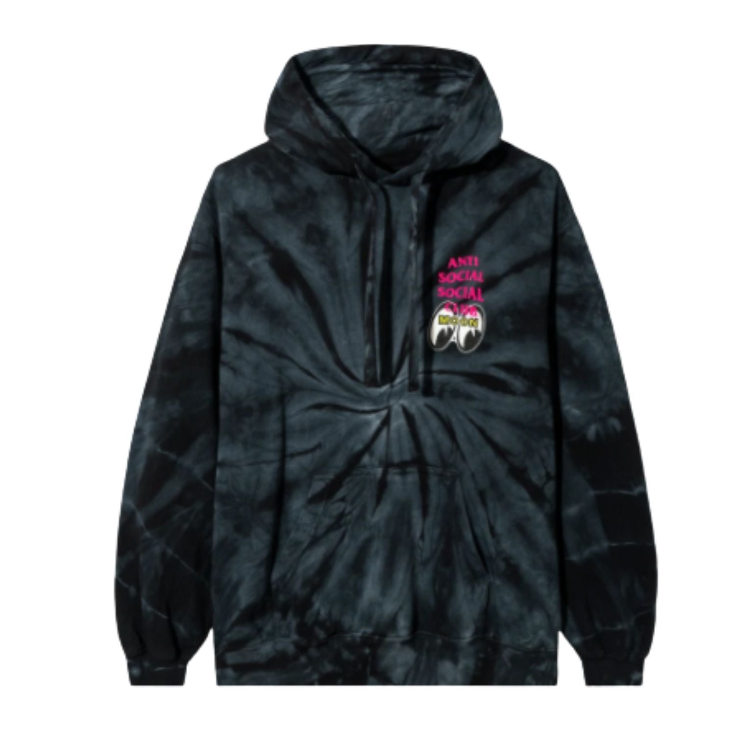 Anti Social Social Club Mooneyes Stacked Tie Dye Hoodie black