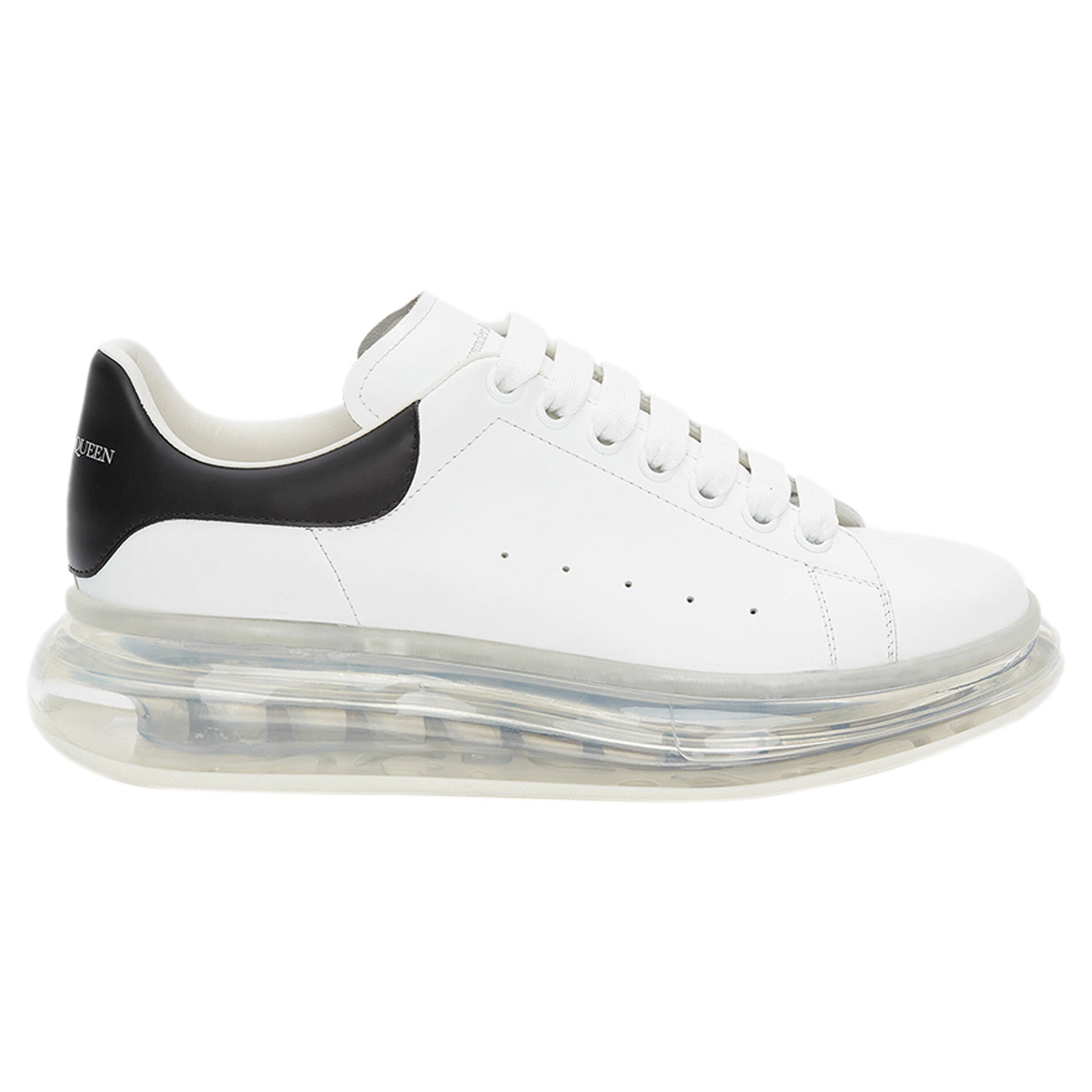 Alexander McQueen Tread Slick Low Lace Up Leather Graffiti White Black White