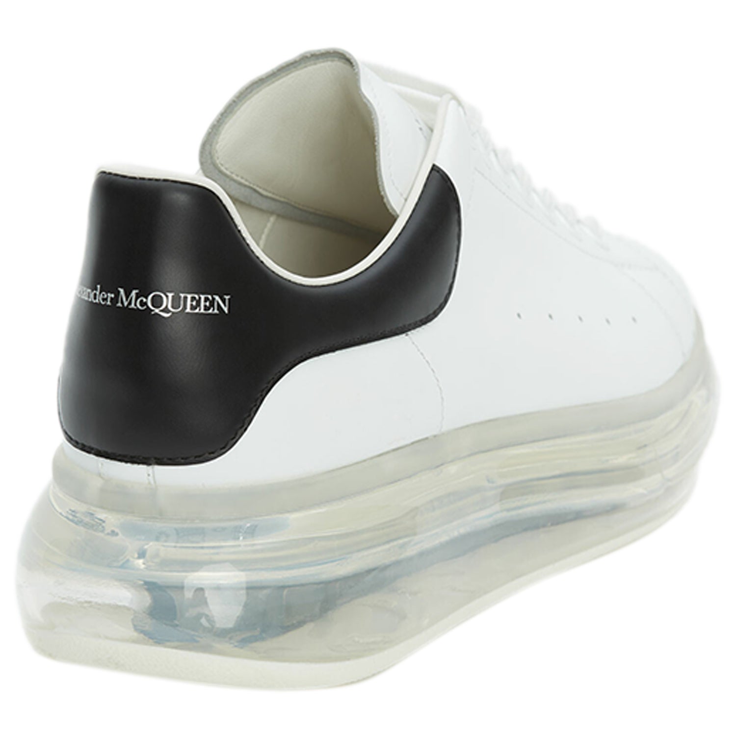 Alexander McQueen Tread Slick Low Lace Up Leather Graffiti White Black White