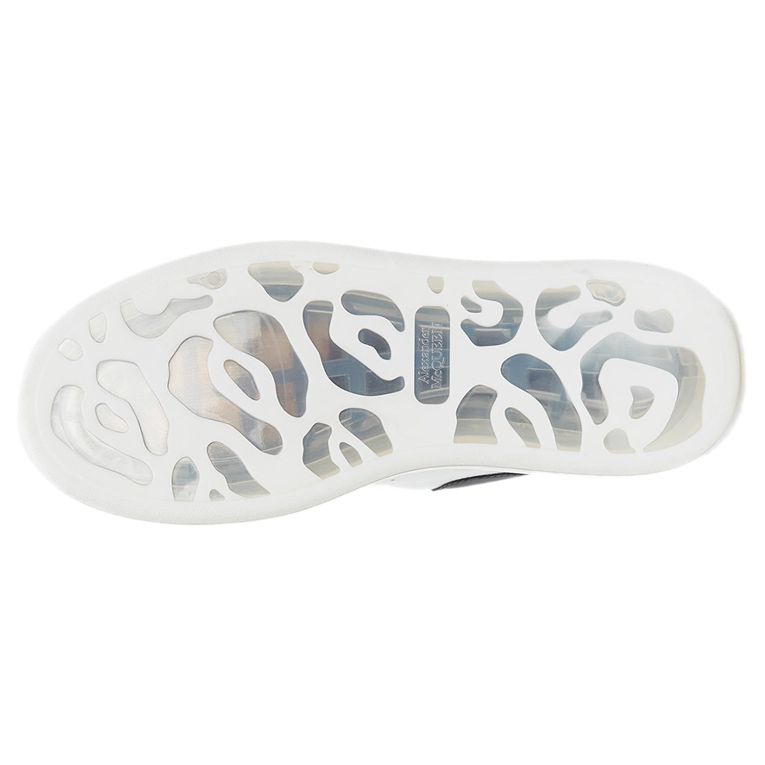 Alexander McQueen Tread Slick Low Lace Up Leather Graffiti White Black White