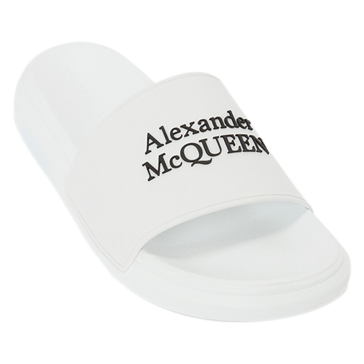 Alexander McQueen Pool Slide White Black
