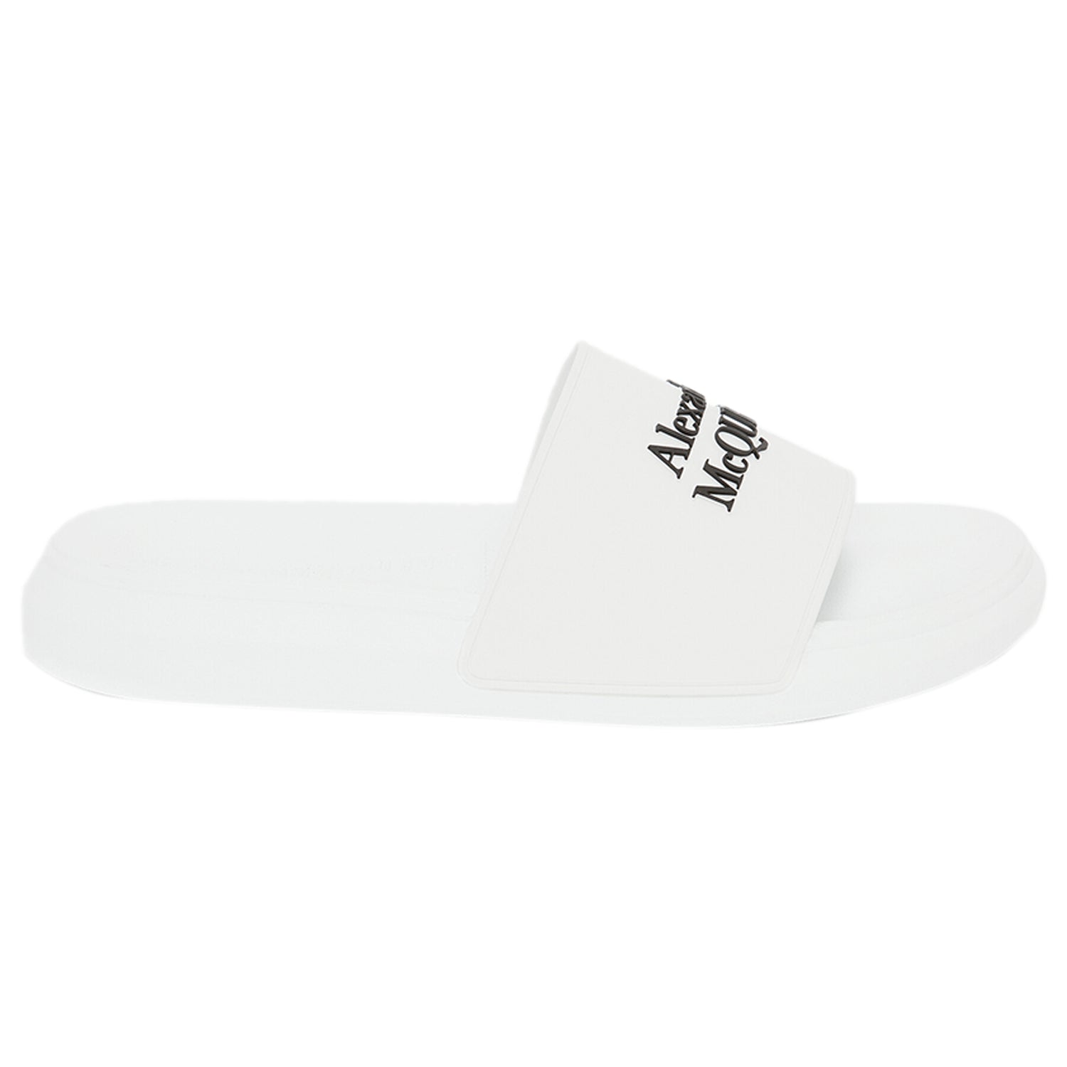 Alexander McQueen Pool Slide White Black