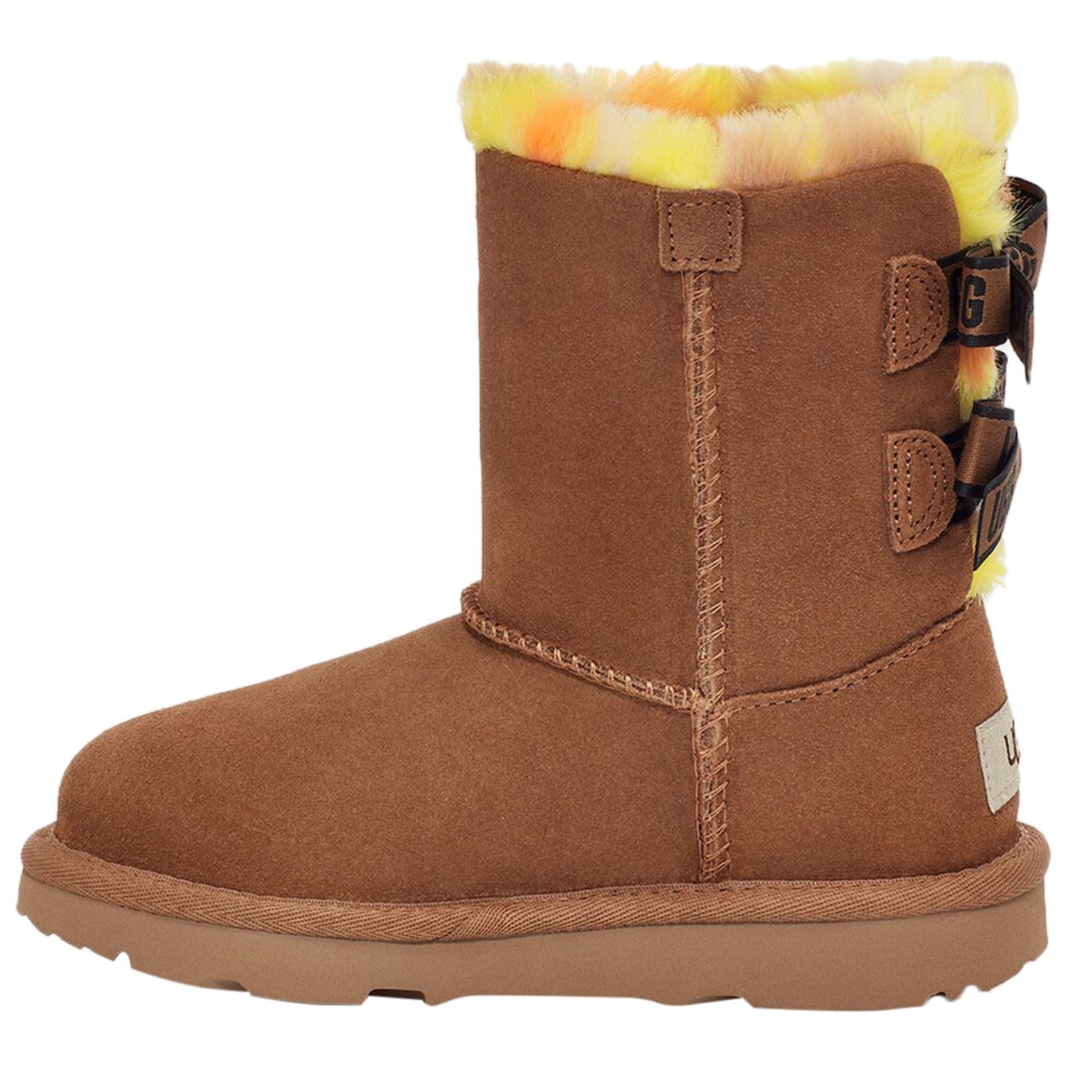 UGG Bailey Bow Plaid Punk Boot Chestnut (Toddler)