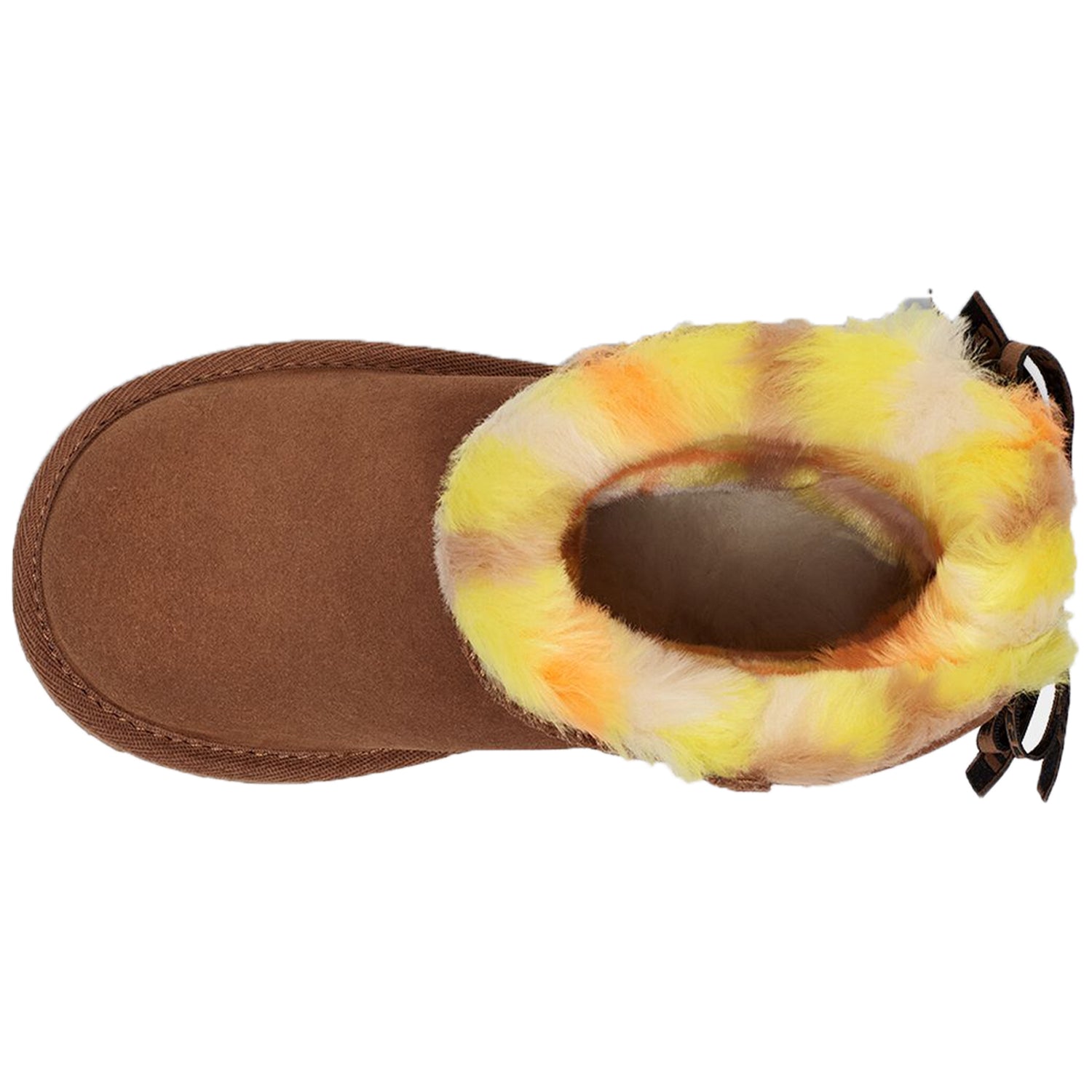 UGG Bailey Bow Plaid Punk Boot Chestnut (Toddler)