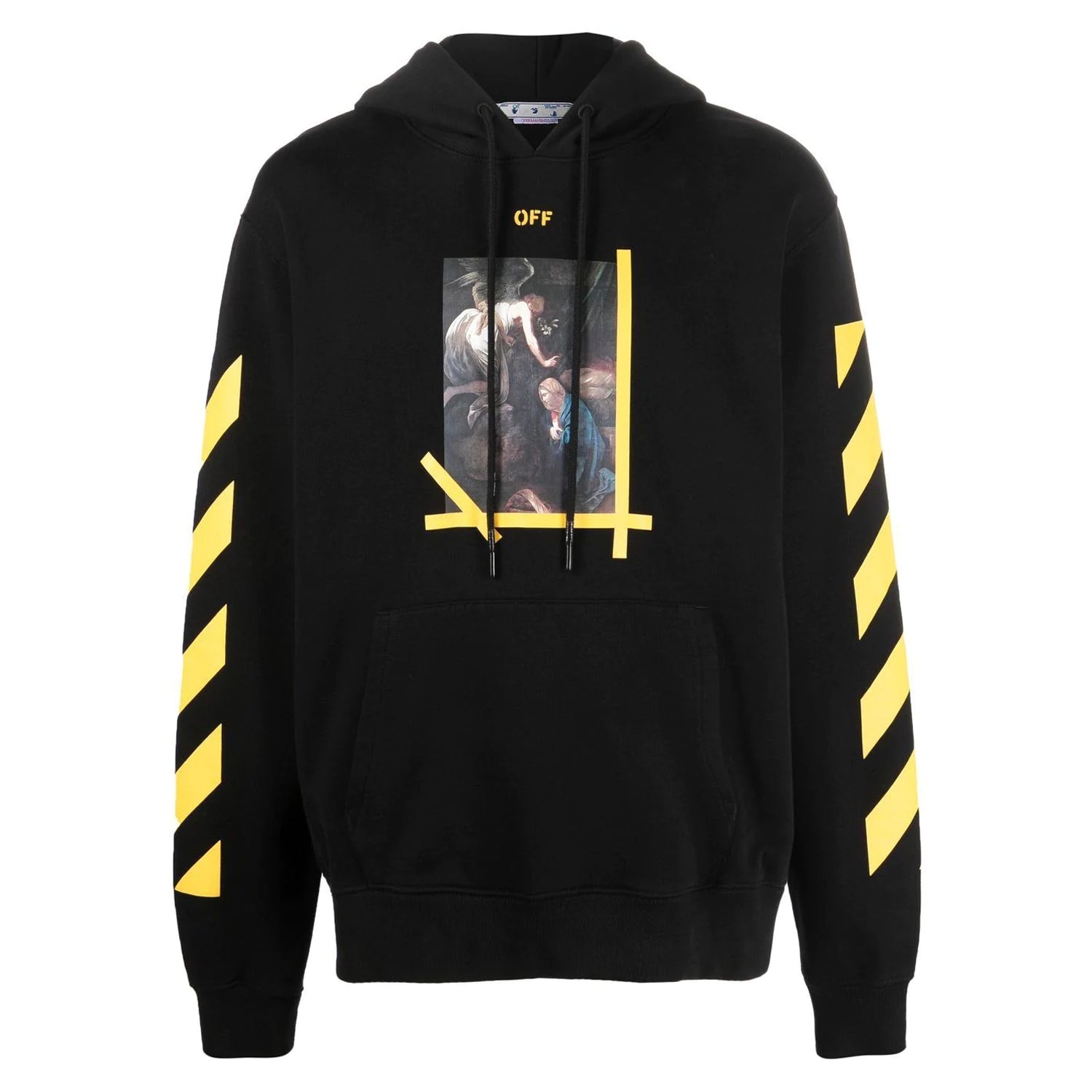 Off-white Diag Arr Carav Ann Slim Hoodie Mens Style : Ombb097c99fle01