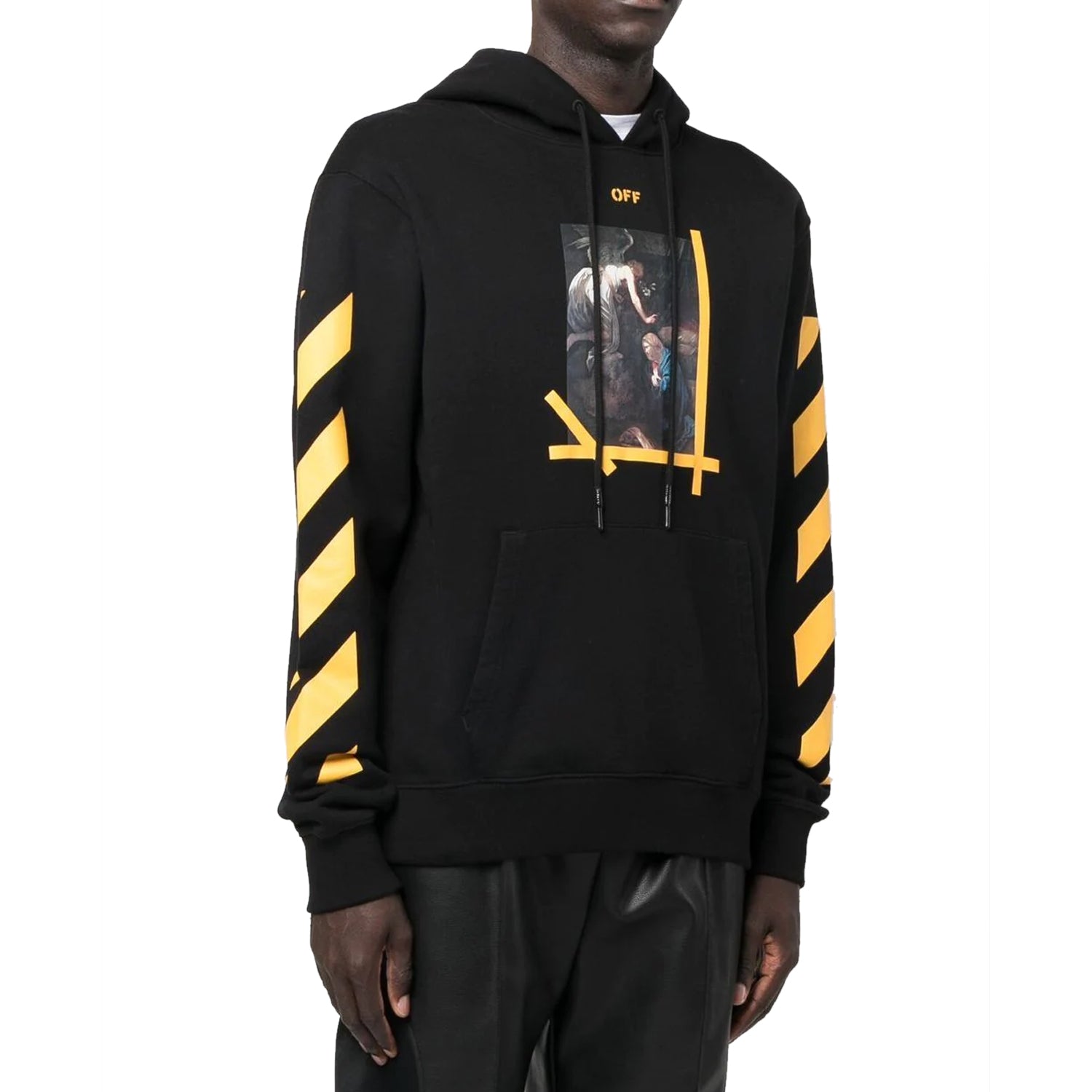 Off-white Diag Arr Carav Ann Slim Hoodie Mens Style : Ombb097c99fle01