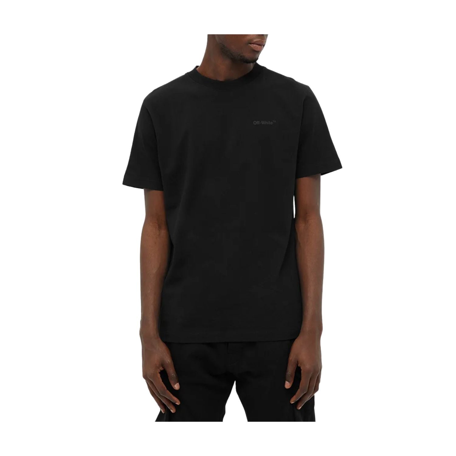 OFF-WHITE Diagonal Tab Slim T-Shirt Black