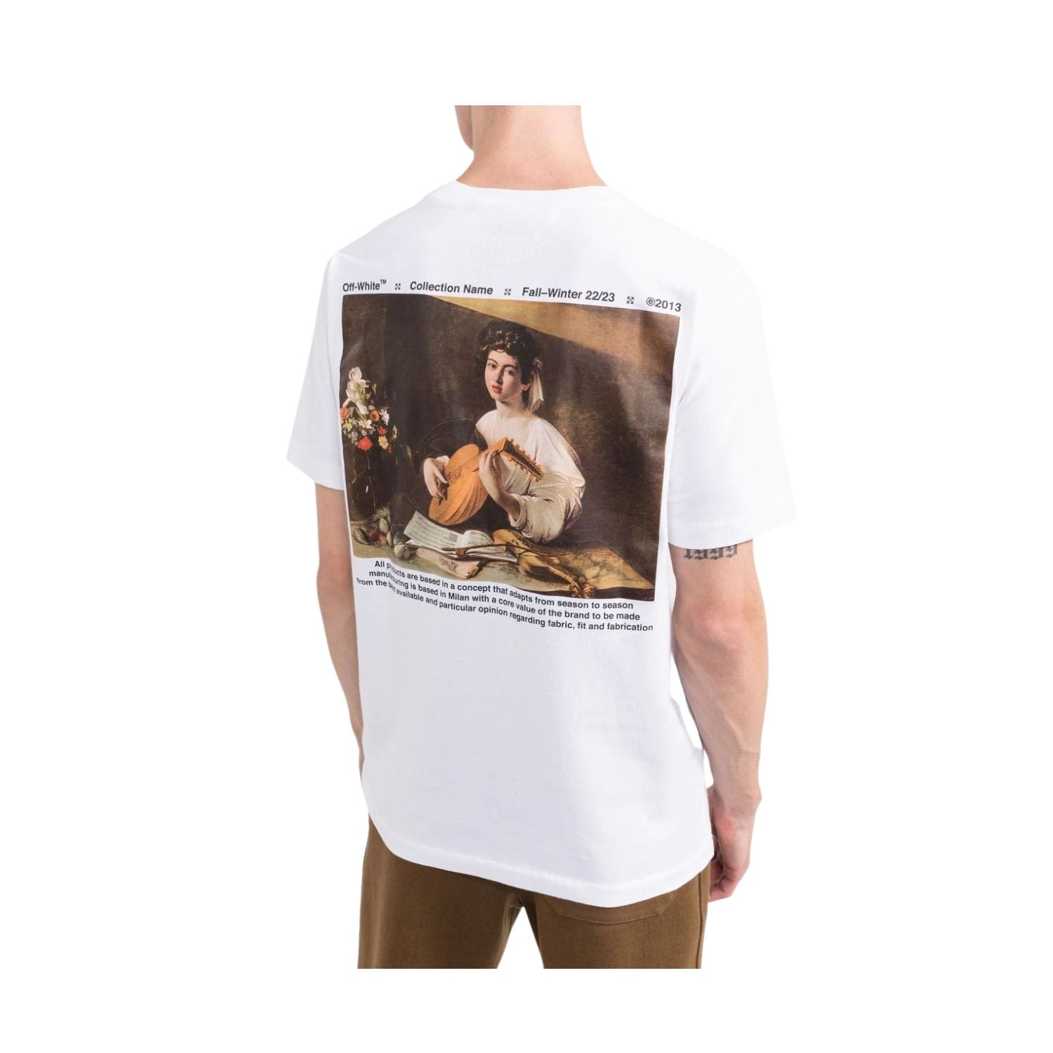 OFF-WHITE Caravag Lute Slim S/S Tee White/Black