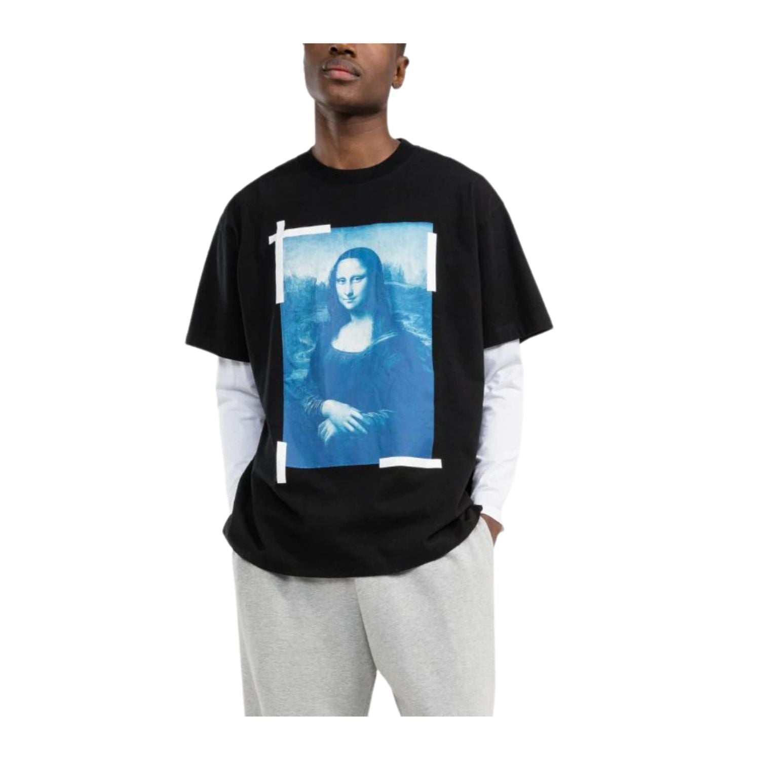 OFF-WHITE Monalisa Over S/S Tee Black/Blue