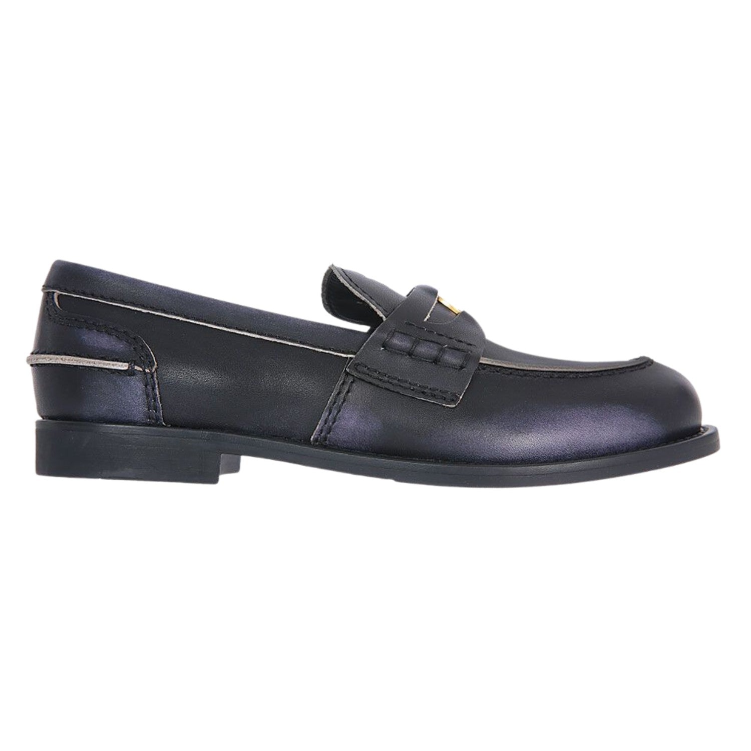 Miu Miu Used-effect Leather Loafers Womens Style : 5d773d_3g48