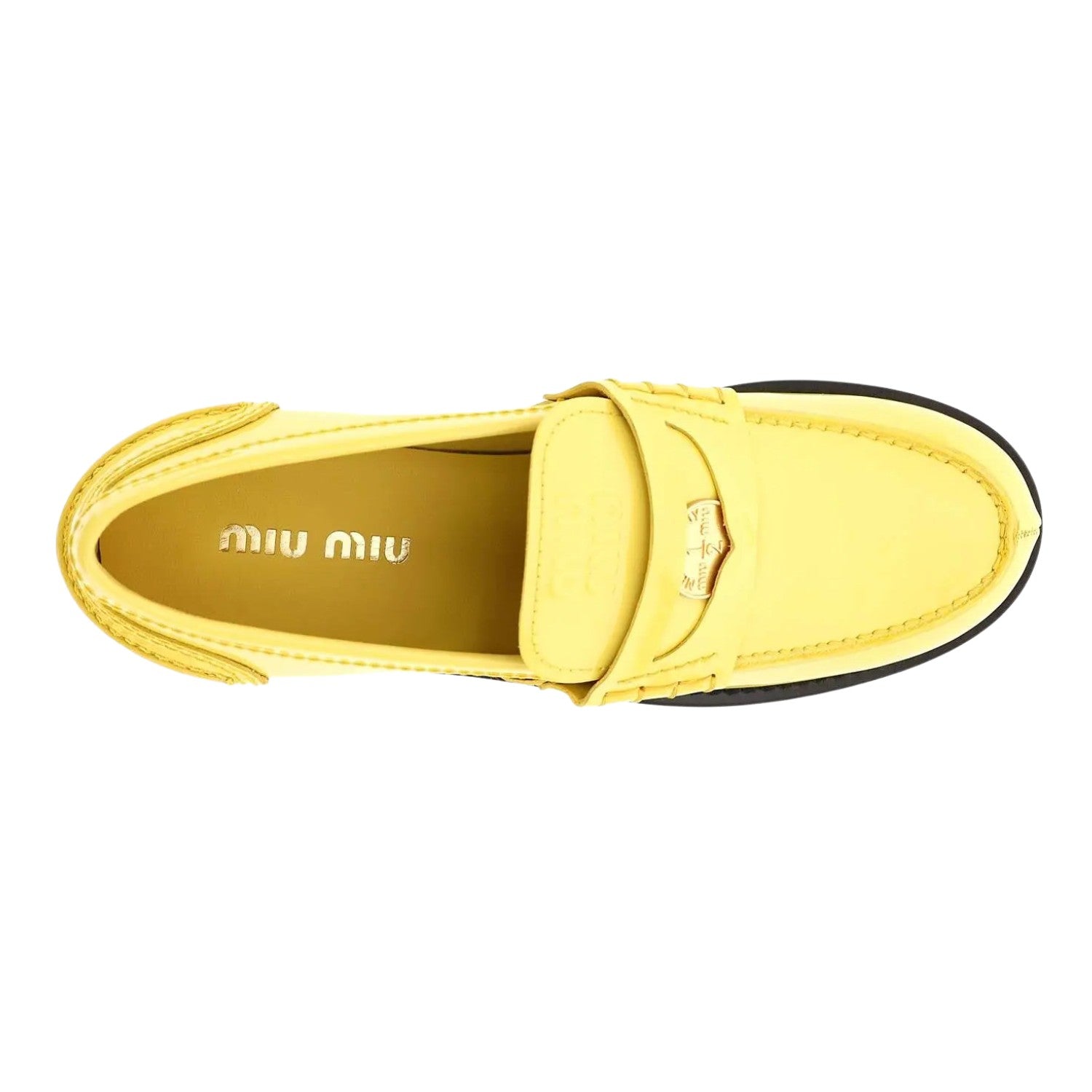 Miu Miu Patent Leather Penny Loafers Womens Style : 5d773d_xwh