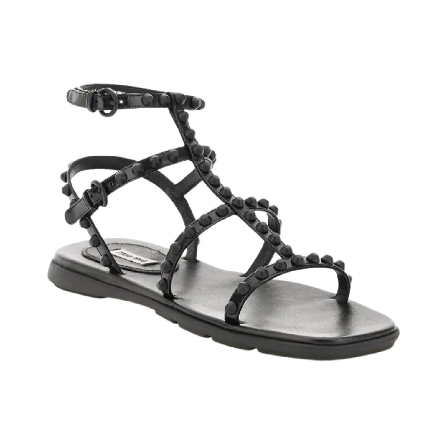 Miu Miu Leather Gladiator Sandals Womens Style : 5x735d_ulw