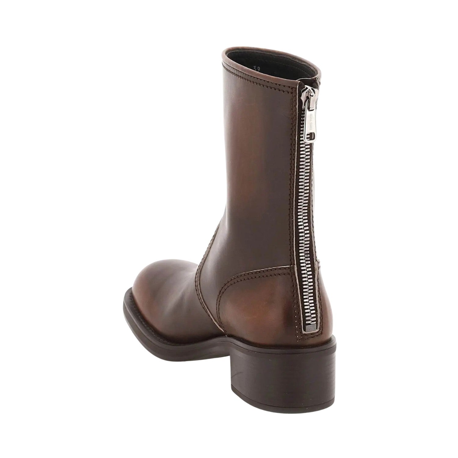 Miu Miu Vintage Efect Leather Ankle Boots Womens Style : 5u795d_3f33