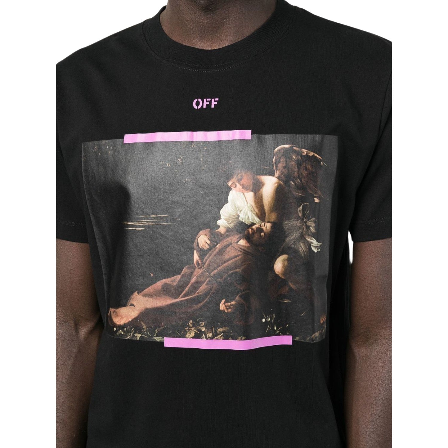 OFF-WHITE Arrow Caravaggio St Fran Slim Tee Black/Multi