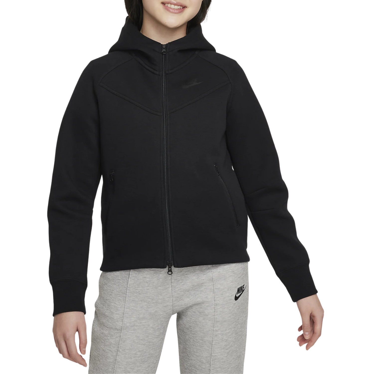 Nike Sportswear Tech Fleece Older Kids' (Girls') Full-zip Hoodie Big Kids Style : Fd2979
