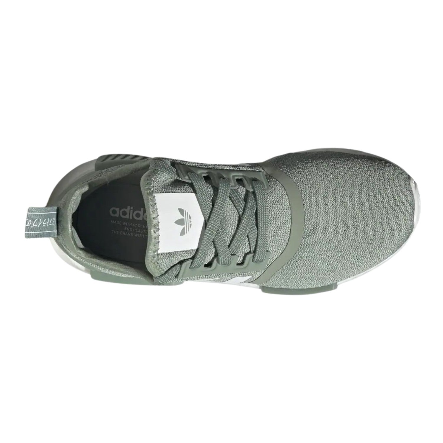 Adidas Nmd_r1 Juniors Silver Green Shoes Big Kids Style : Hq1655