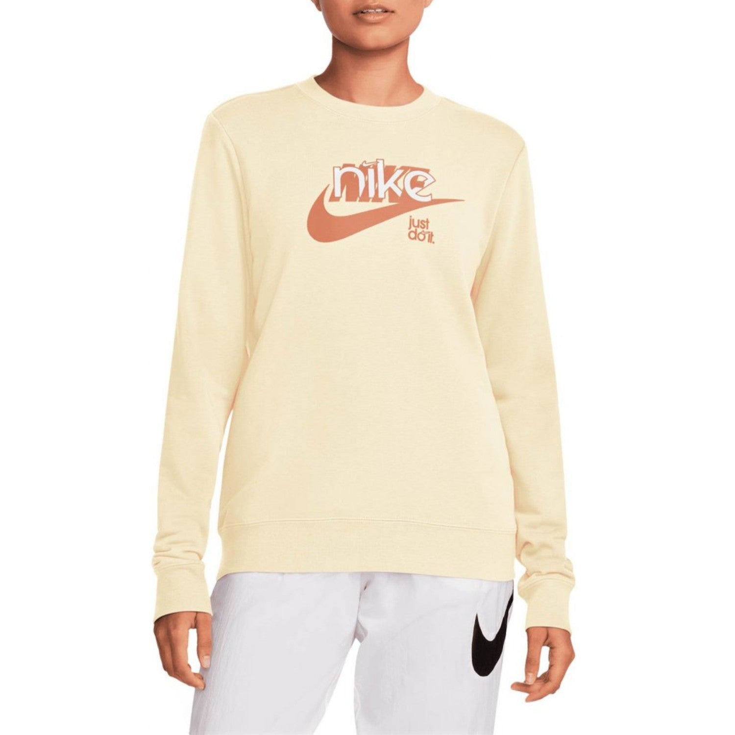 Nike Sportswear Club Fleece Women's Graphic French Terry Crewneck Sweatshirt Womens Style : Fn3628