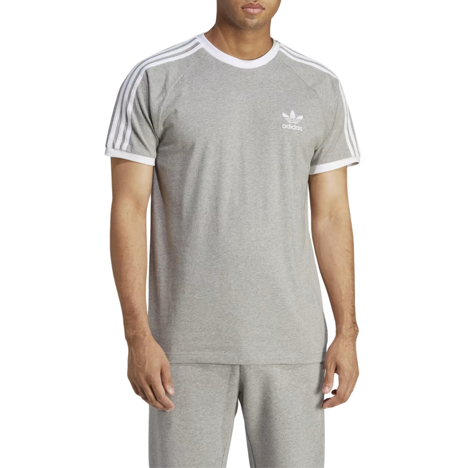 Adidas Originals 3-stripes Grey Tee Mens Style : Ia4848