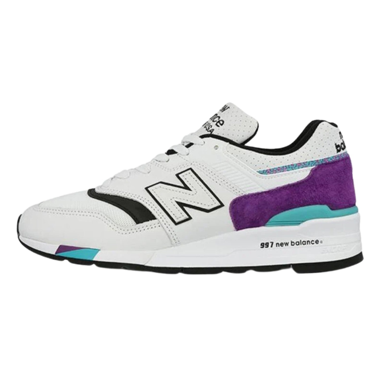 New Balance 997 White Purple Teal